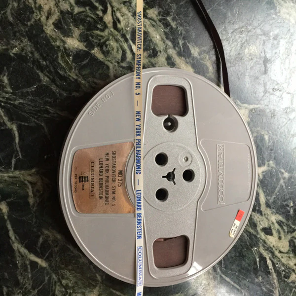 Shostakovich* - Leonard Bernstein, New York Philharmonic - Symphony No. 5 (Reel, 4tr Stereo, 7" Reel) (Very Good Plus (VG+)) - Image 3