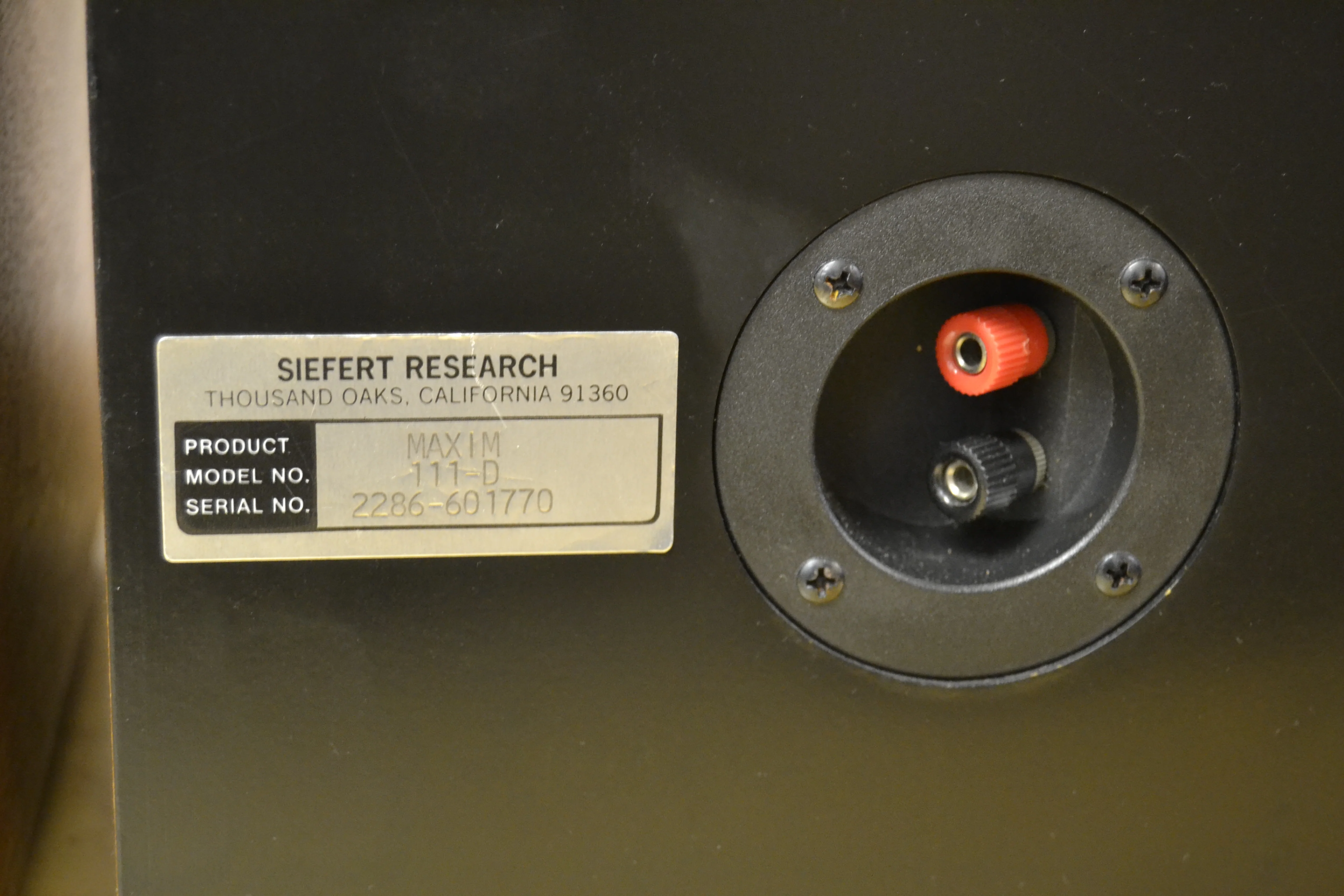 Siefert Research MAXIM 111-D with DynAudio D-21 Tweeters * Bookshelf Speakers - Image 6