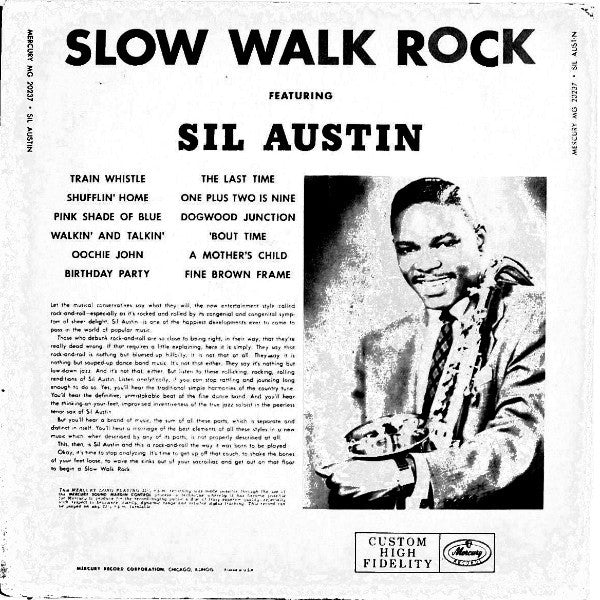 Sil Austin And His Orchestra - Slow Walk Rock (LP, Album, Mono) (Good Plus (G+)) - Image 2