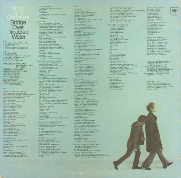 Simon And Garfunkel* - Bridge Over Troubled Water (LP, Album, San) (Near Mint (NM or M-)) - Image 2