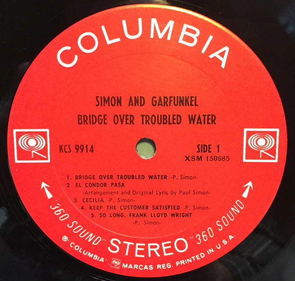 Simon & Garfunkel - Bridge Over Troubled Water (LP, Album, Ter) (Very Good (VG)) - Image 3