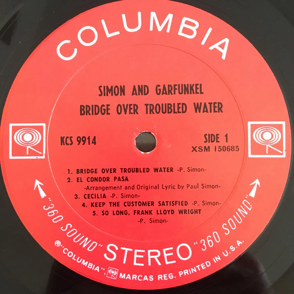 Simon & Garfunkel - Bridge Over Troubled Water (LP, Album) (Very Good (VG)) - Image 3