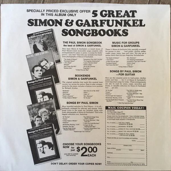 Simon & Garfunkel - Bridge Over Troubled Water (LP, Album) (Very Good (VG)) - Image 5