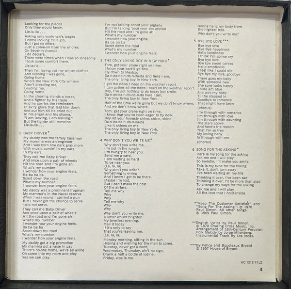 Simon & Garfunkel - Bridge Over Troubled Water (Reel, 4tr Stereo, 7" Reel, Album) (Very Good Plus (VG+)) - Image 4