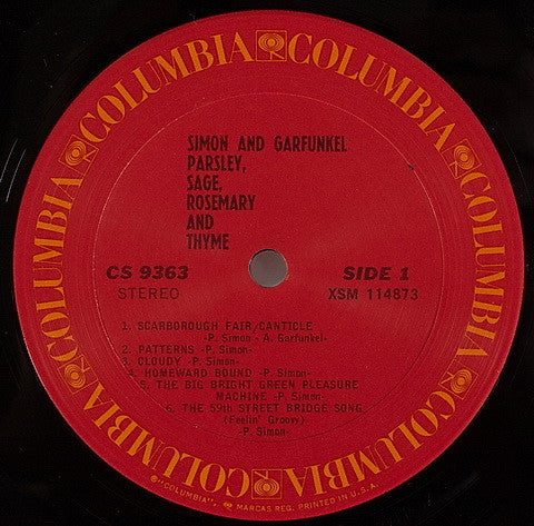 Simon And Garfunkel* - Parsley, Sage, Rosemary And Thyme (LP, Album, RE) (Very Good (VG)) - Image 3