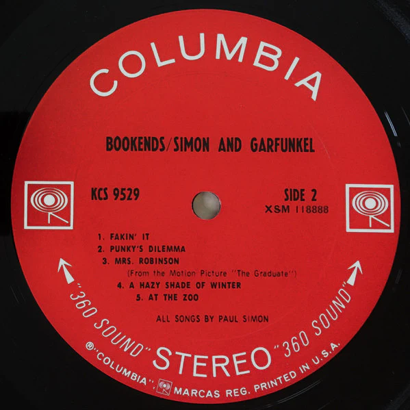 Simon & Garfunkel - Bookends (LP, Album, Pit) (Very Good (VG)) - Image 4