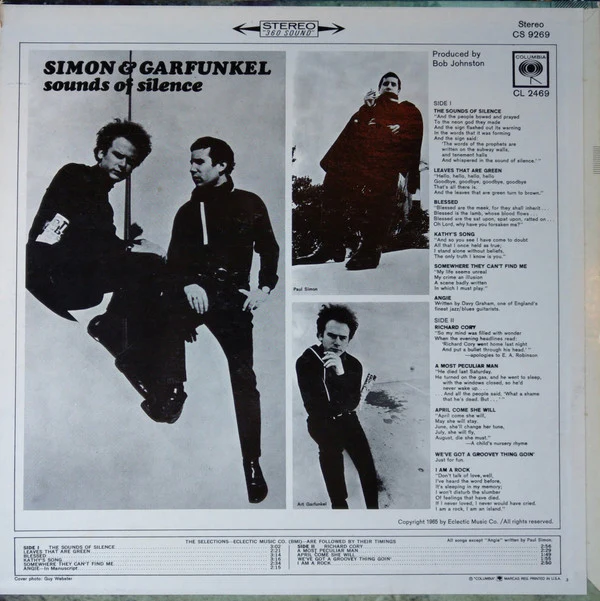 Simon & Garfunkel - Sounds Of Silence (LP, Album, RE, RP, Ter) (Very Good Plus (VG+)) - Image 2
