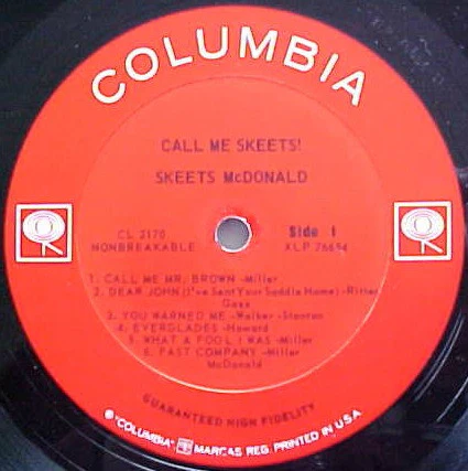 Skeets McDonald - Call Me Skeets! (LP, Mono) (Very Good Plus (VG+)) - Image 3