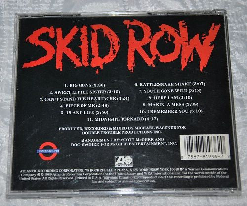 Skid Row - Skid Row (CD, Album, RE, Oly) (Very Good Plus (VG+)) - Image 2