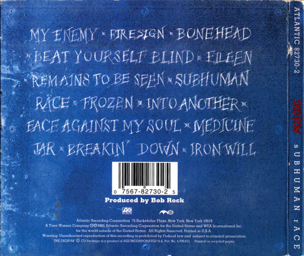 Skid Row - Subhuman Race (CD, Album, Dig) (Very Good Plus (VG+)) - Image 2