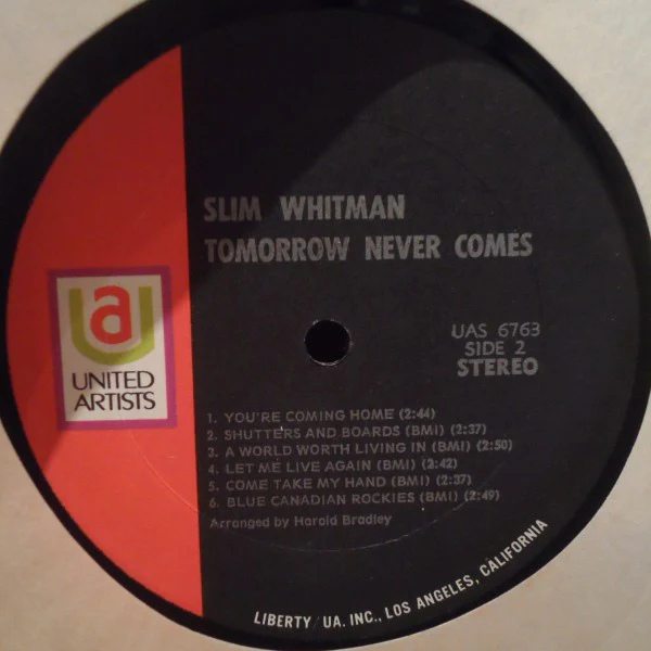 Slim Whitman - Tomorrow Never Comes (LP) (Near Mint (NM or M-)) - Image 4