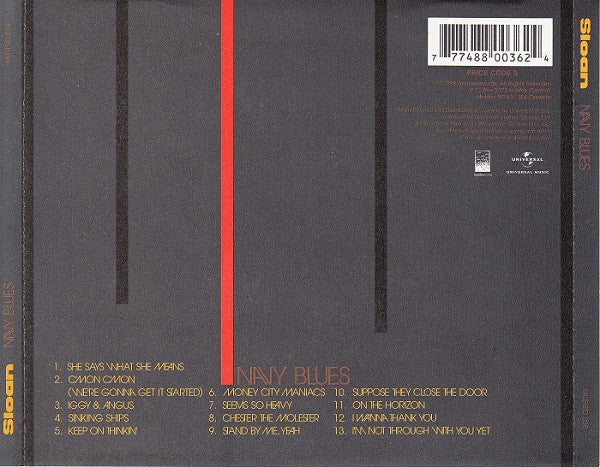 Sloan - Navy Blues (CD, Album) (Near Mint (NM or M-)) - Image 3