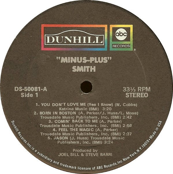 Smith - Minus-Plus (LP, Album) (Very Good Plus (VG+)) - Image 3