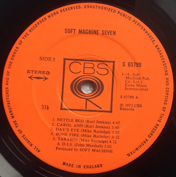 Soft Machine - Seven (LP, Album, Gat) (Very Good Plus (VG+)) - Image 5