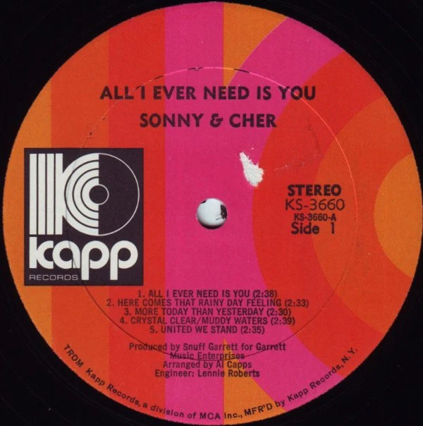 Sonny & Cher - All I Ever Need Is You (LP, Album, RE, All) (Very Good Plus (VG+)) - Image 3
