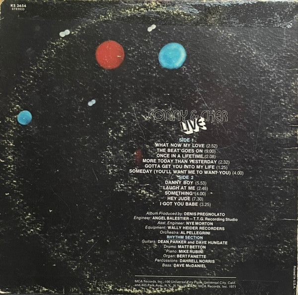 Sonny & Cher - Sonny & Cher Live (LP, Album, Gat) (Very Good Plus (VG+)) - Image 2
