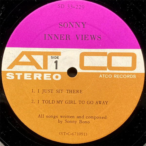 Sonny Bono - Inner Views (LP, Album) (Very Good Plus (VG+)) - Image 3