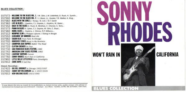 Sonny Rhodes - Won't Rain In California (CD, Album, Comp) (Very Good Plus (VG+)) - Image 3