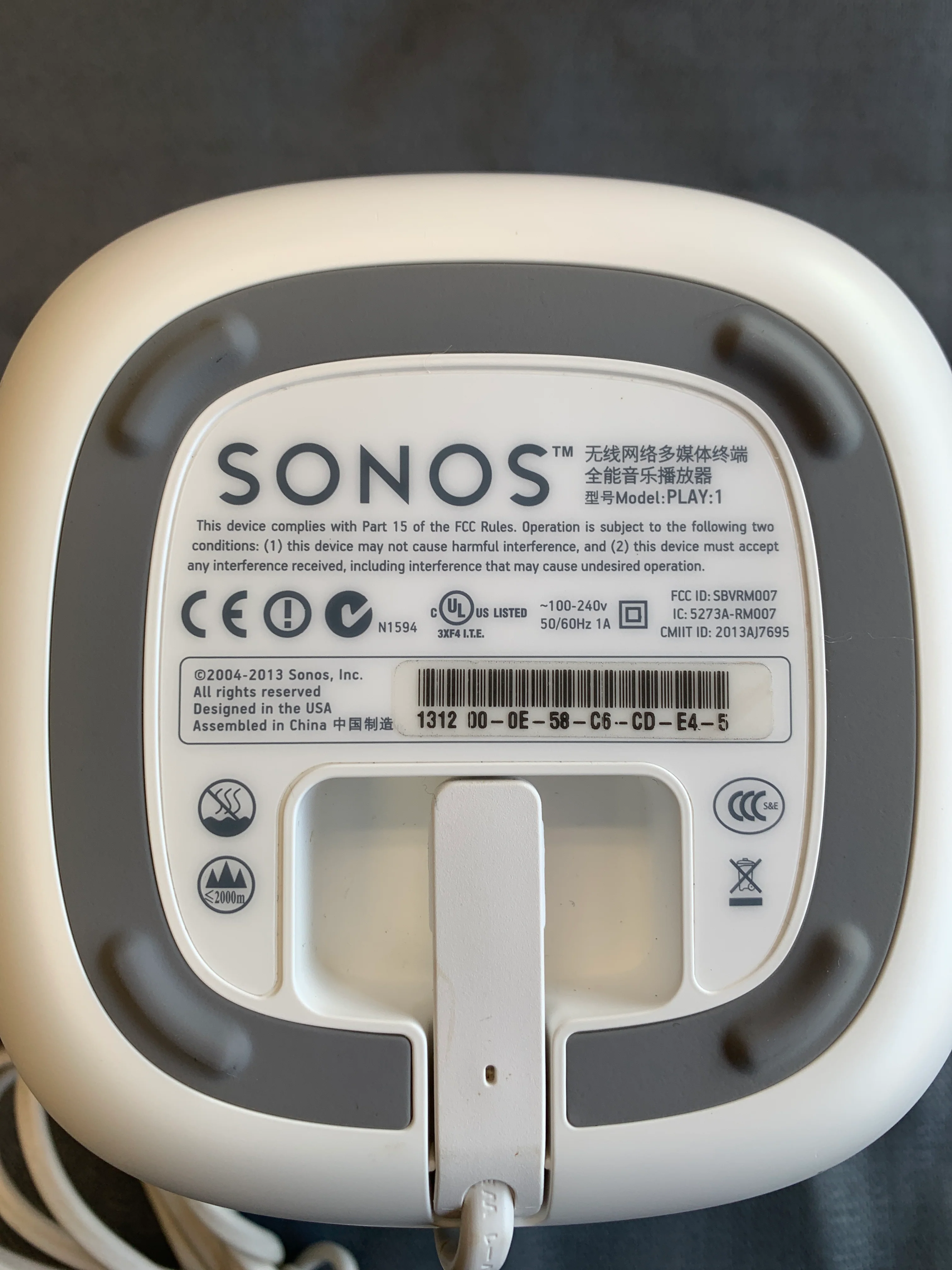 Sonos Play 1 Bluetooth Wireless Smart Speaker - Image 4