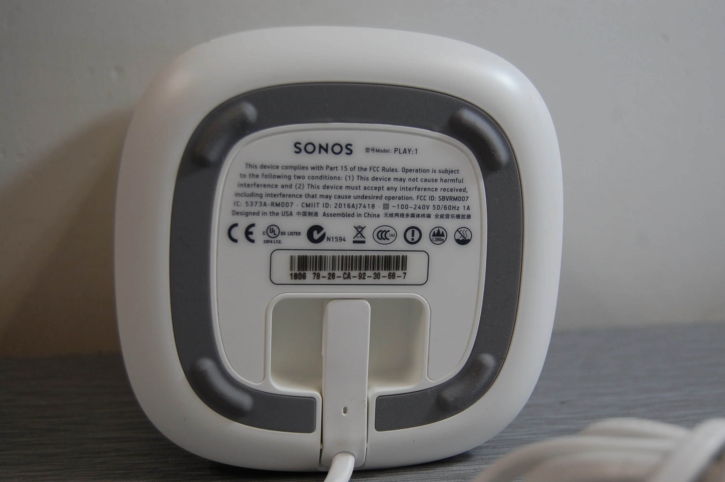 Sonos Play 1 Wireless Speaker - White SN1806 - Image 6