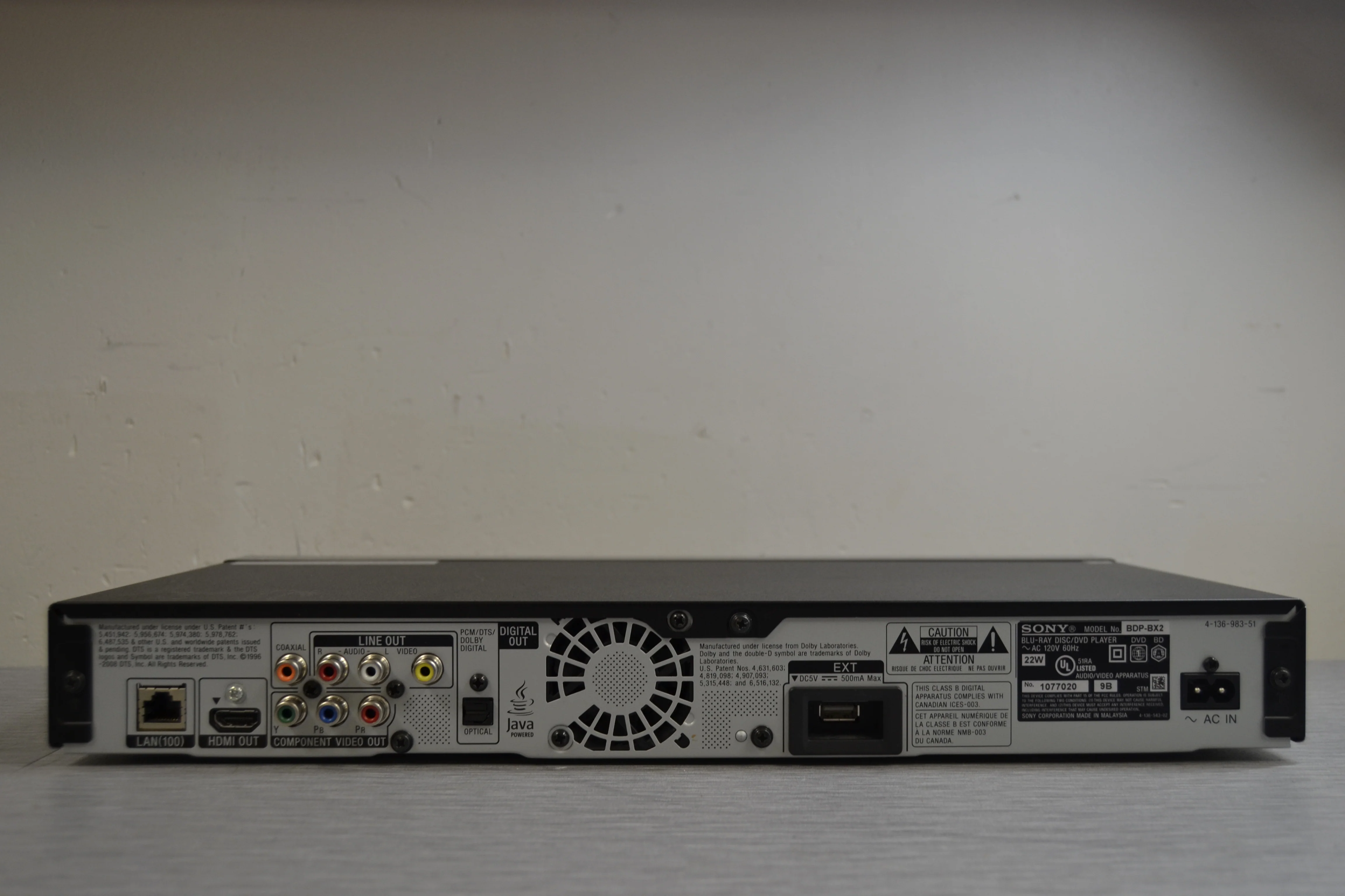 Sony BDP-BX2 BluRay/DVD/CD Player * Remote - Image 9