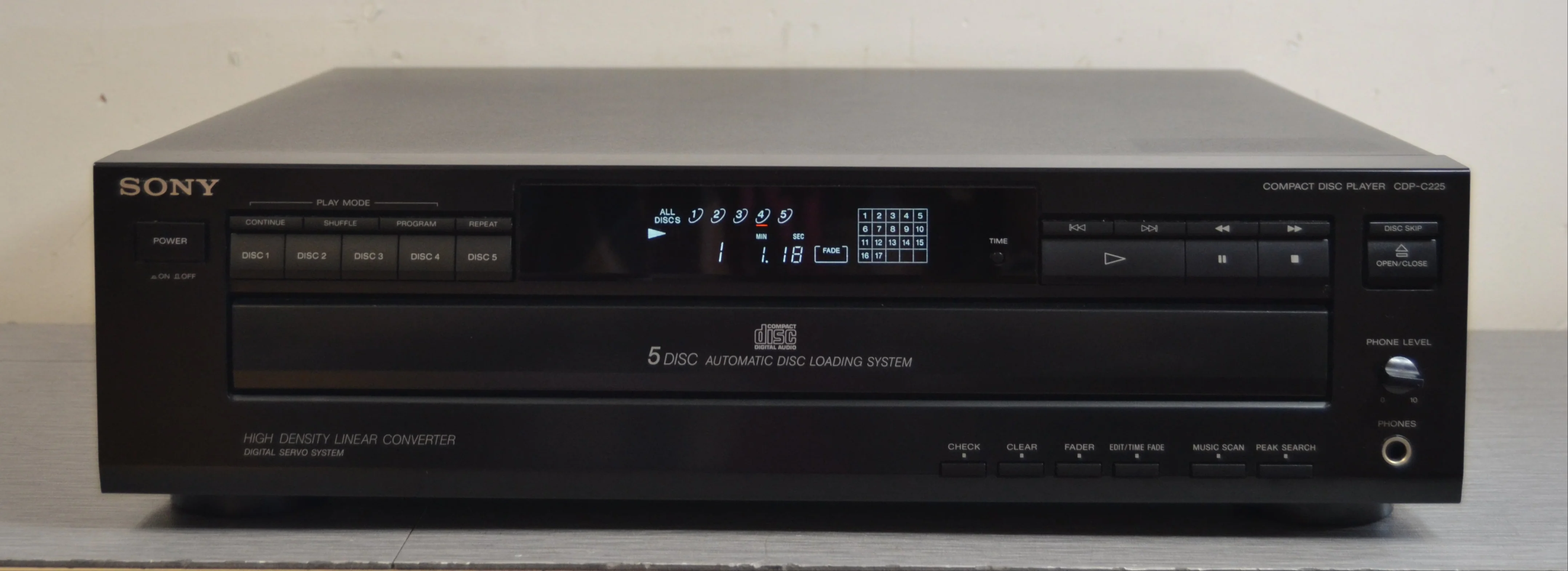 Sony CD Carousel CDP-C225 * 5 Discs * Remote Control - Image 2