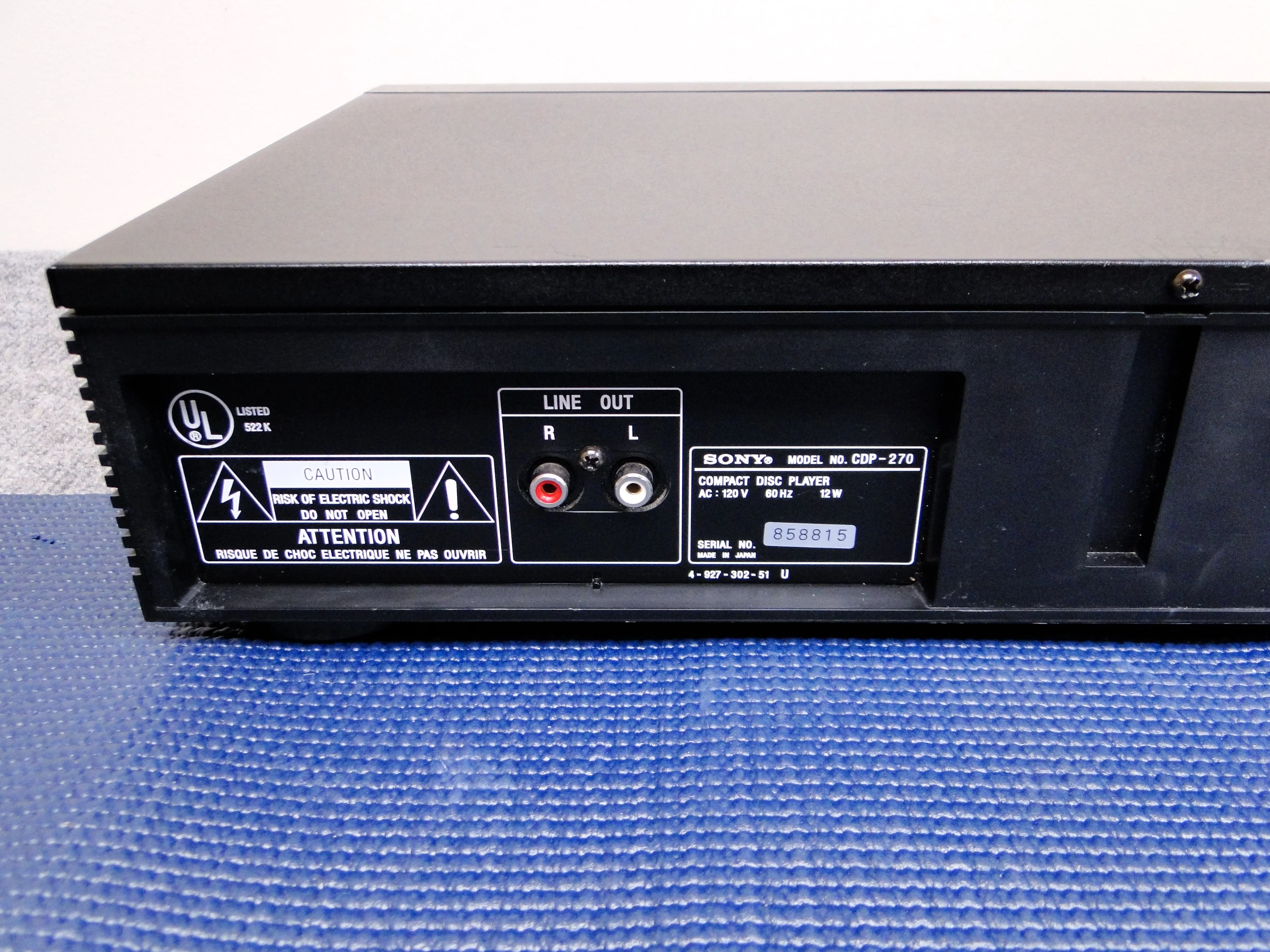 Sony CDP-270 Single CD Player * 1989 * - Image 10
