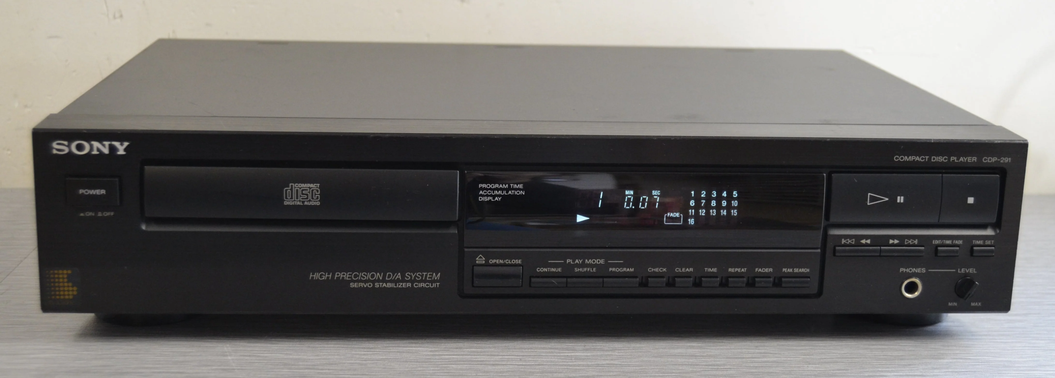 Sony CDP-291 Single CD Player