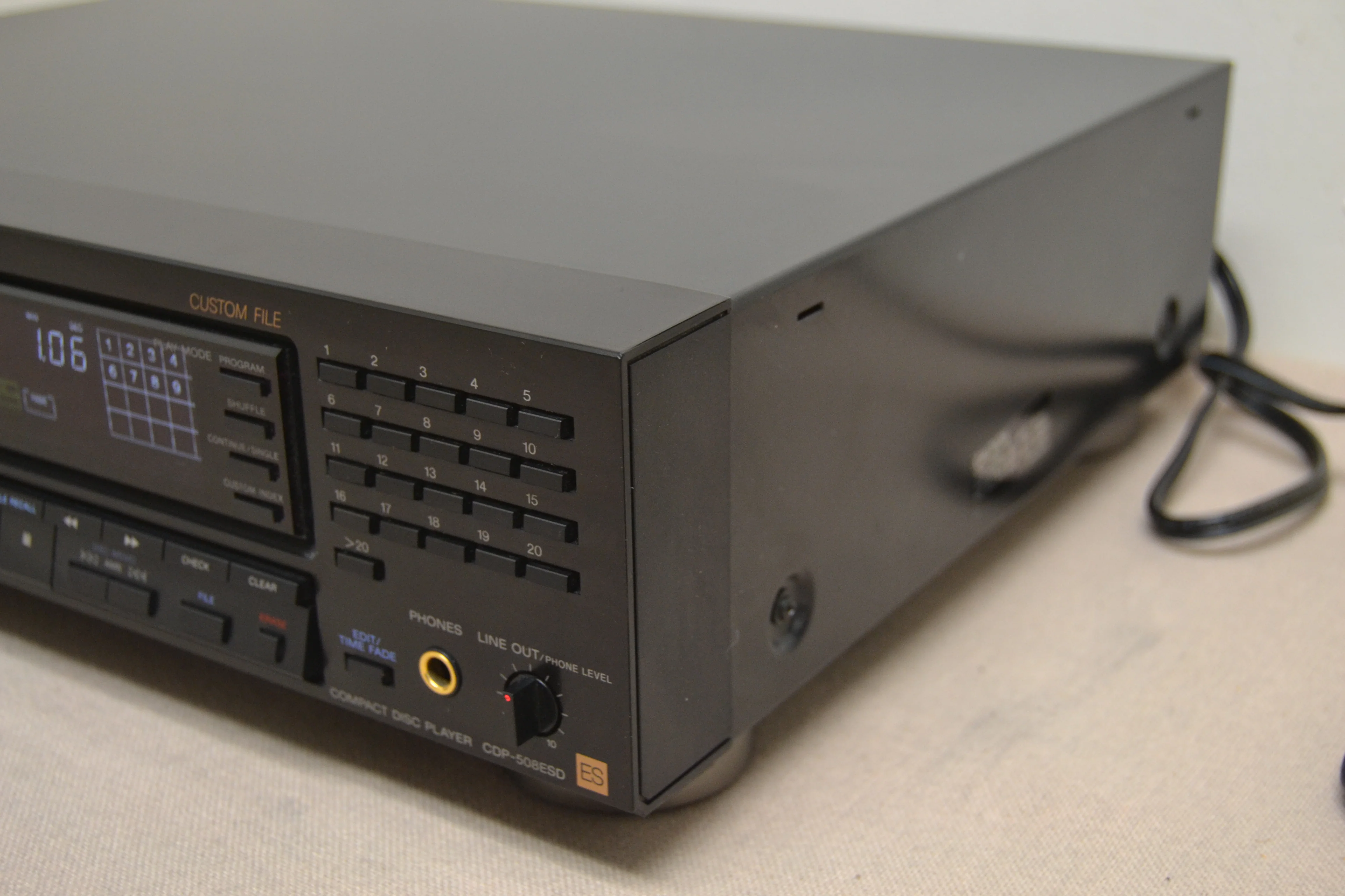 Sony CDP-508ES Single CD Player * 1989 * Remote Control - Image 7