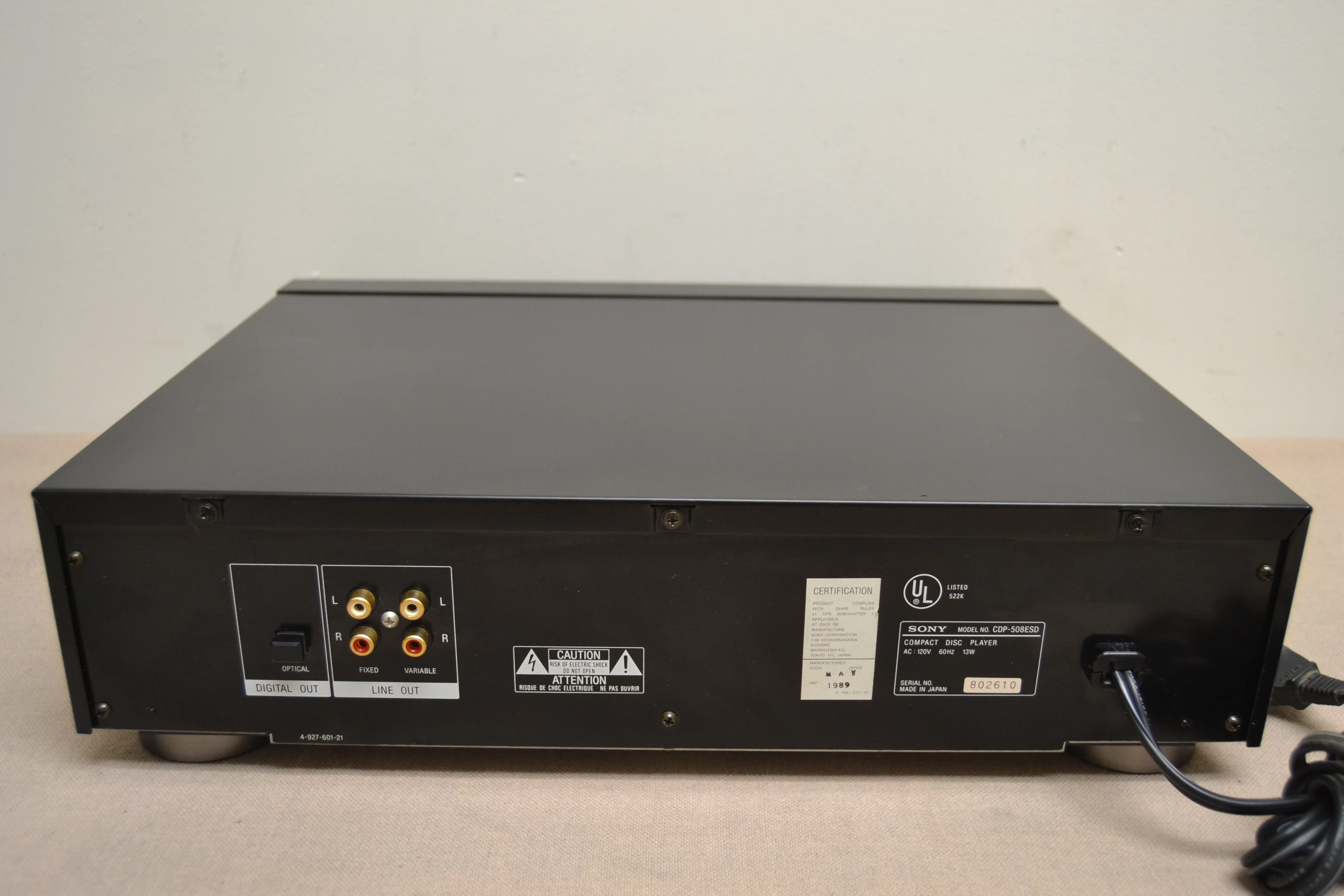 Sony CDP-508ES Single CD Player * 1989 * Remote Control - Image 8