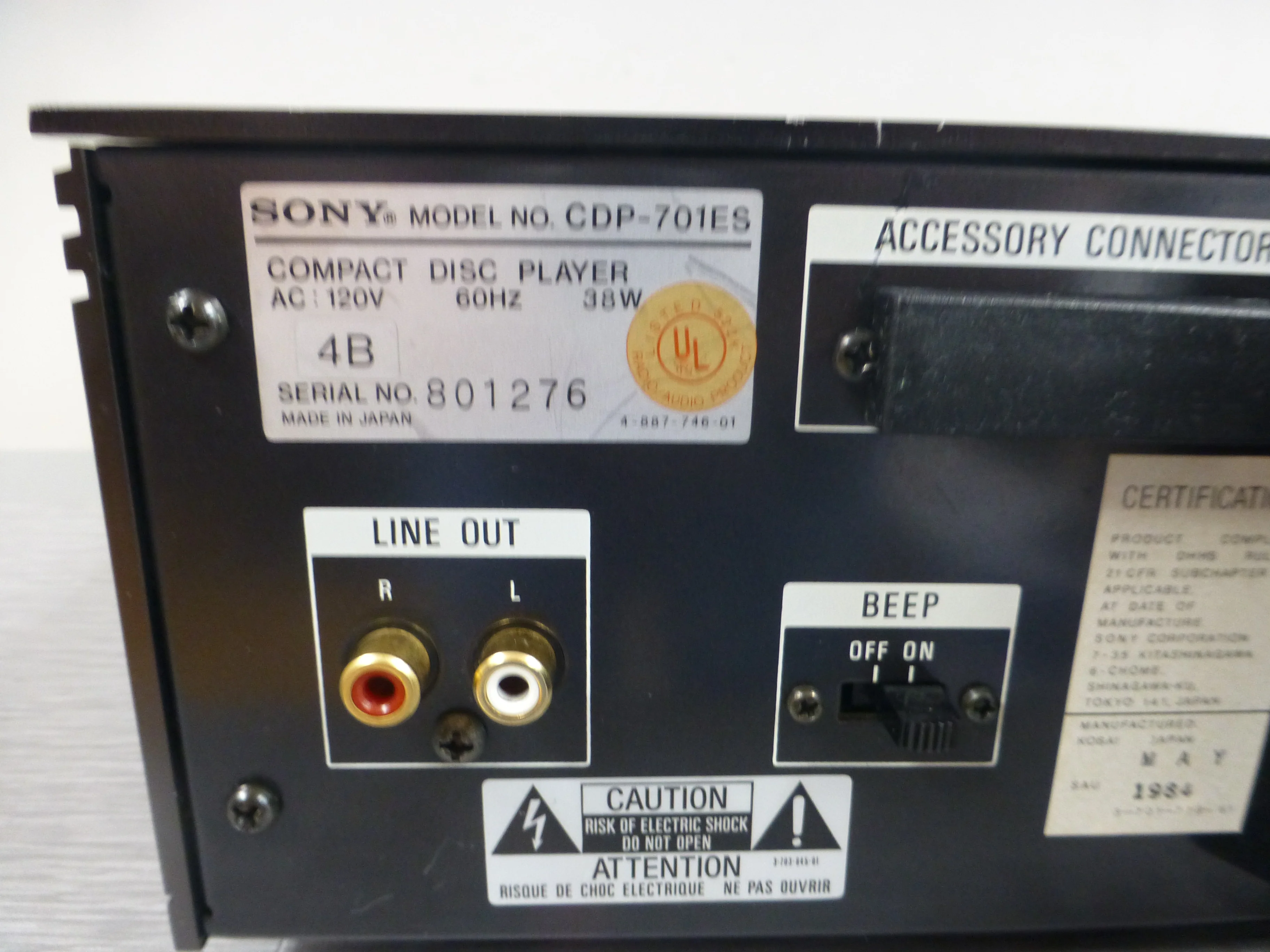 Sony CDP-701es Single CD Player - Image 18