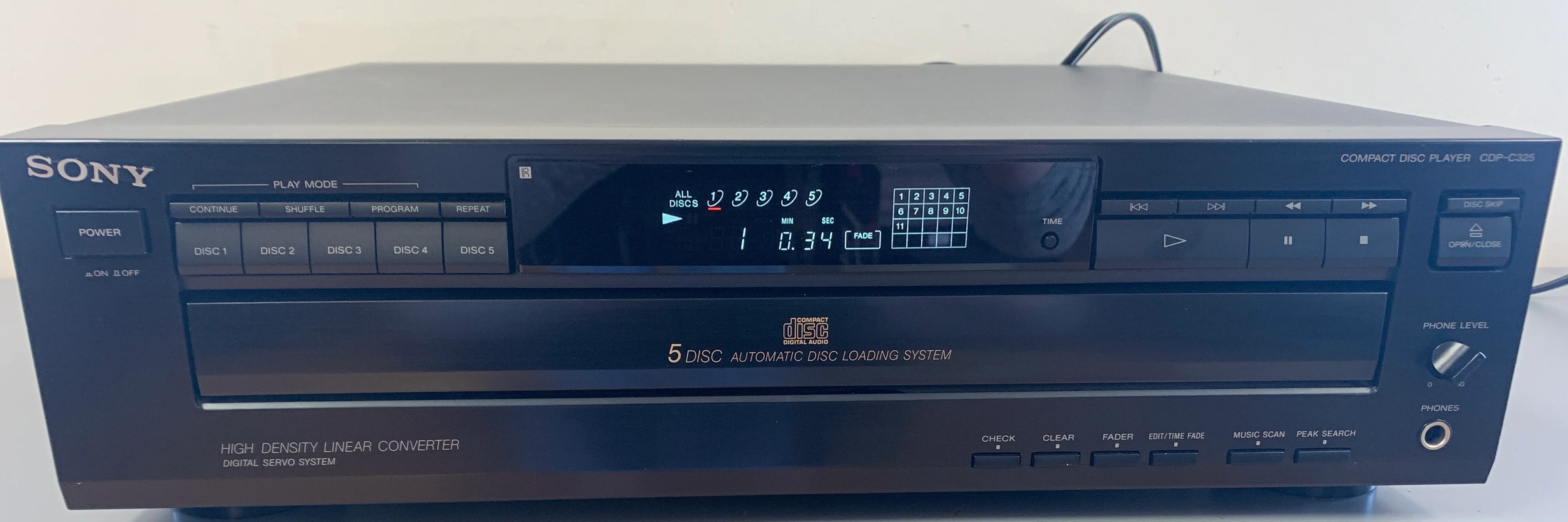 Sony CDP-C325 Carousel 5 Discs