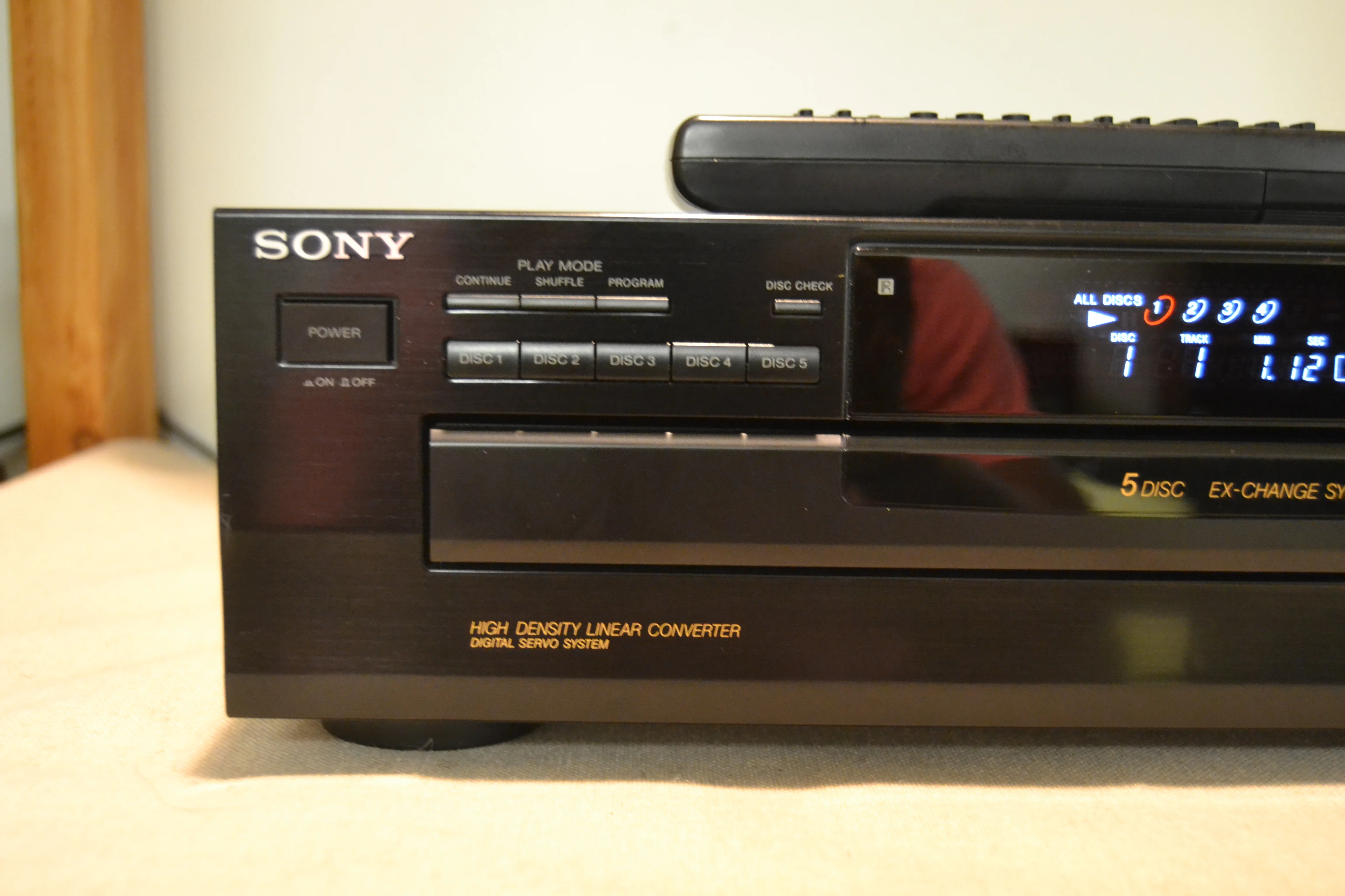 Sony CDP-C365 CD Carousel 5 Discs * Remote Control - Image 2