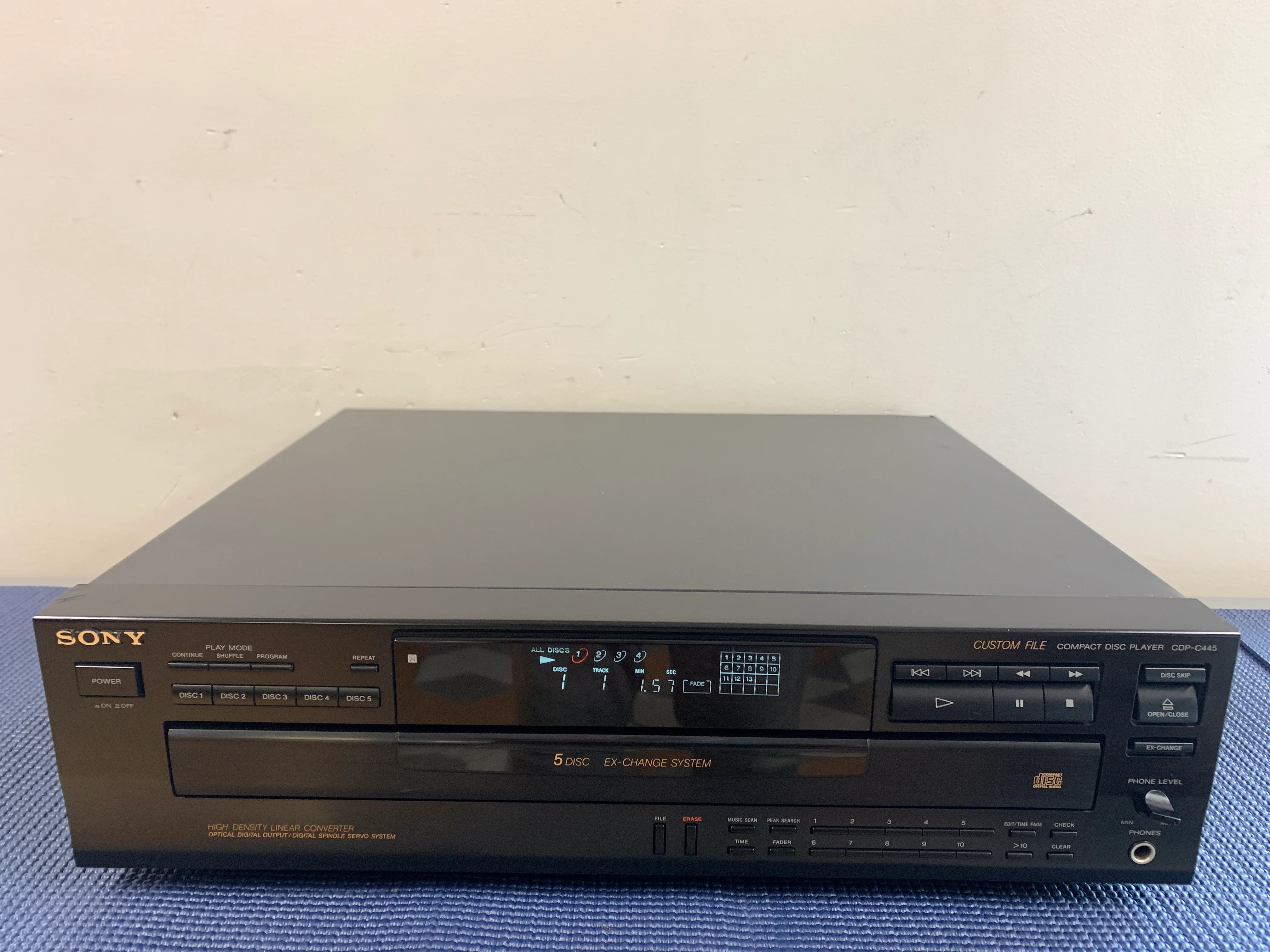 Sony CDP-C445 CD Carousel 5 Discs - Image 2