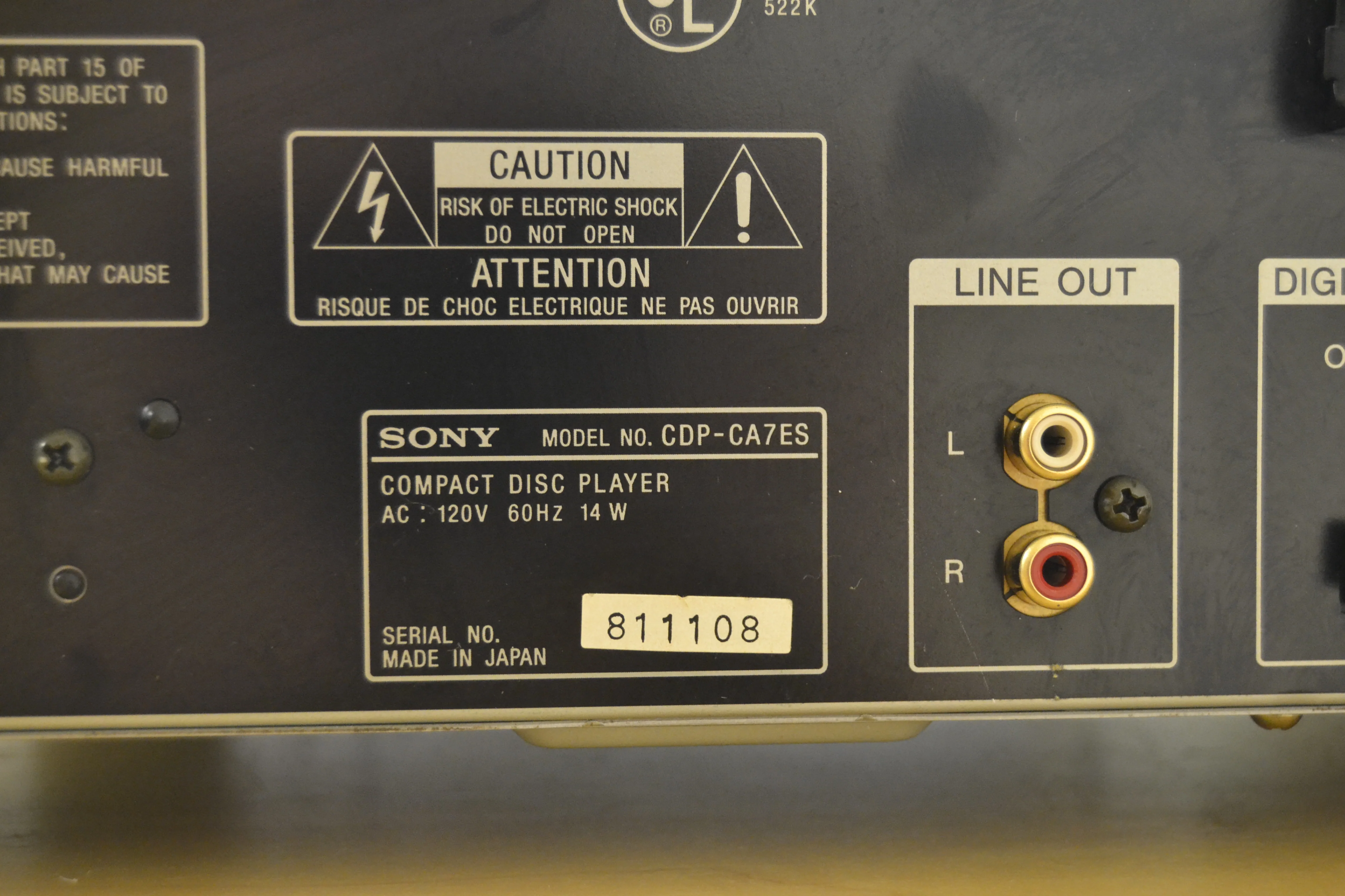 Sony CDP-CA7es CD Carousel 5 Discs - Image 9