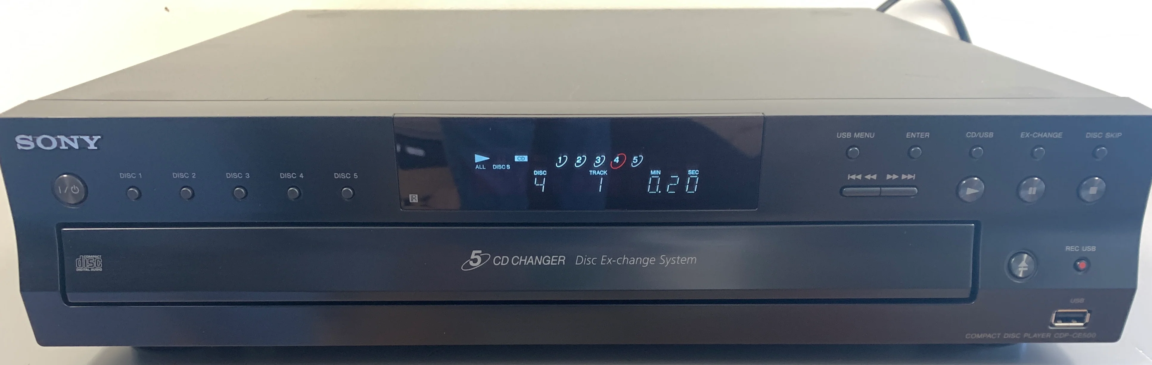 Sony CDP-CE500 Carousel 5 Discs * Remote * Manual
