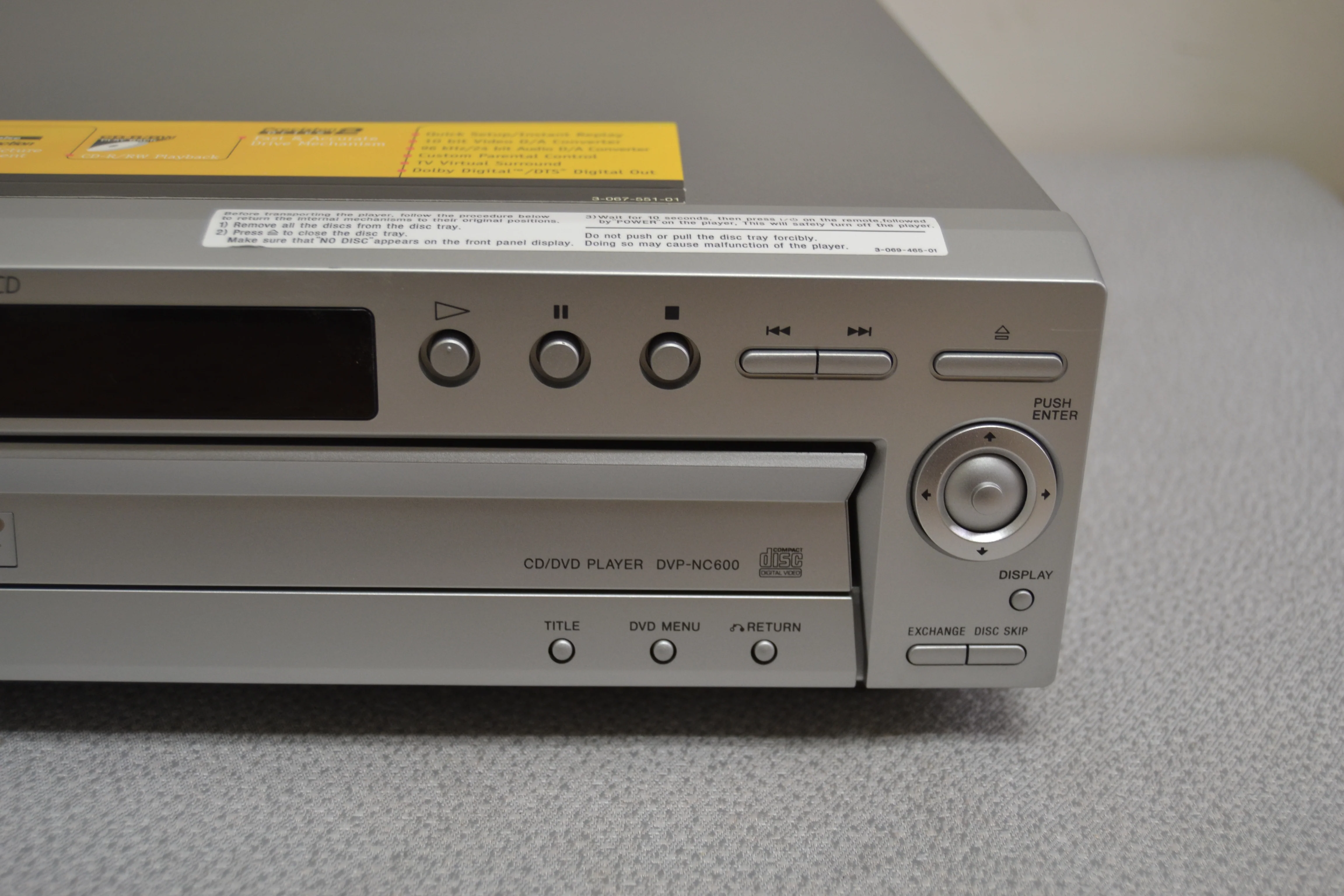 Sony DVD-NC600 DVD/CD Carousel 5 Discs - Image 6