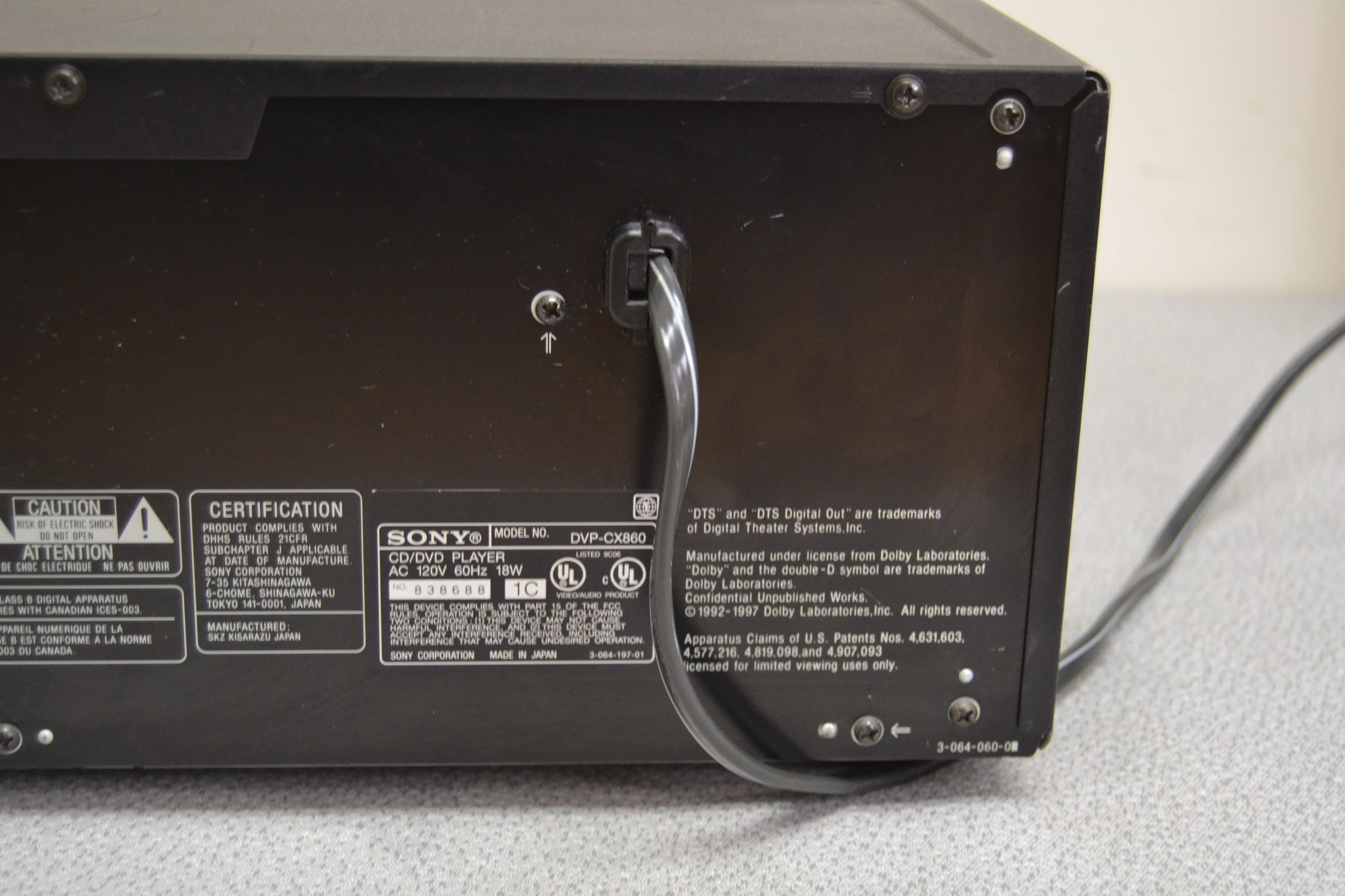 Sony DVP-CX860 * 300+1 DVD/CD changer * Fully Serviced * New Belts - Image 17