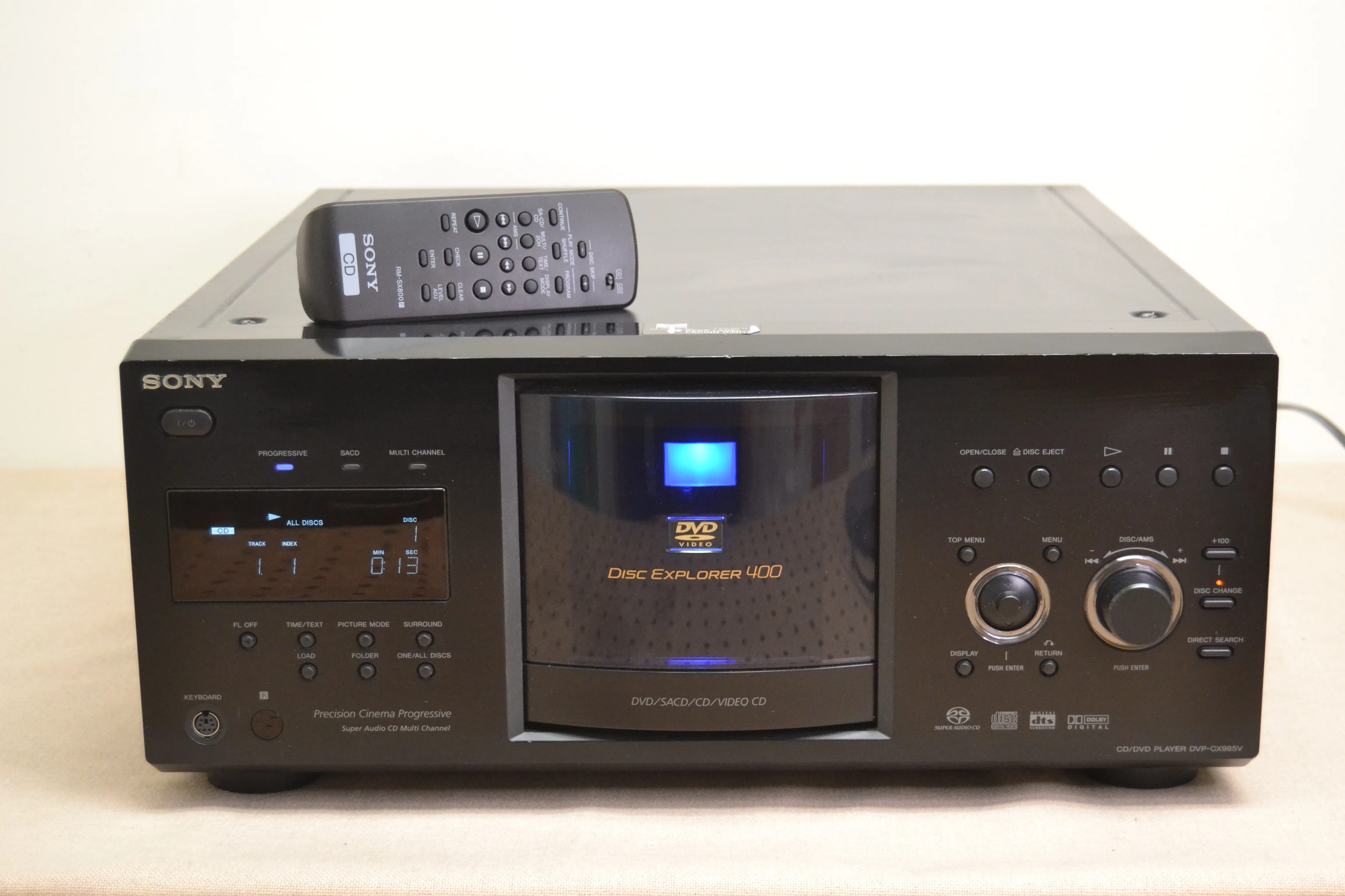 Sony DVP-CX985V 400-disc DVD/CD/SACD mega changer * Remote