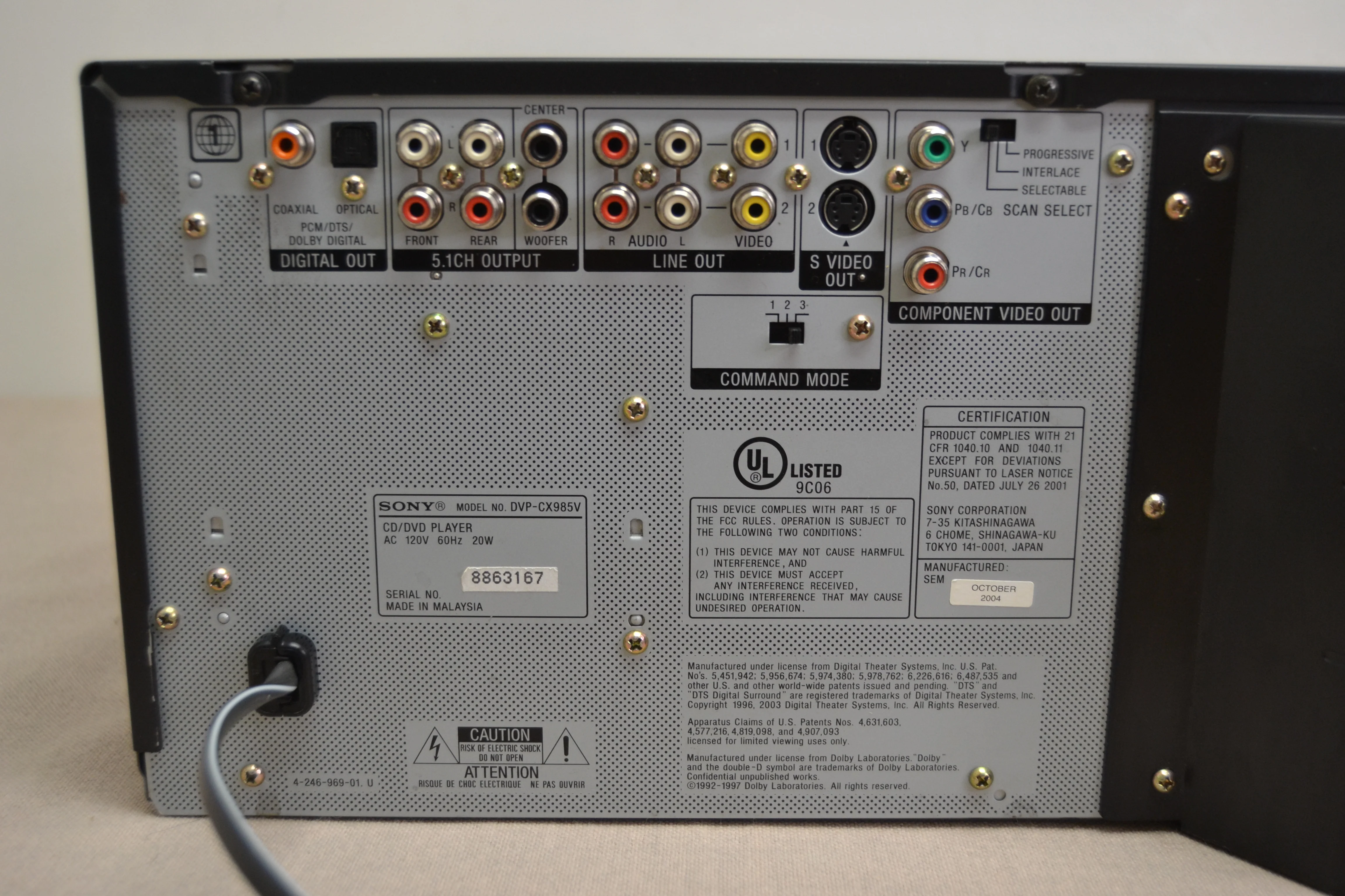 Sony DVP-CX985V 400-disc DVD/CD/SACD mega changer * Remote - Image 15