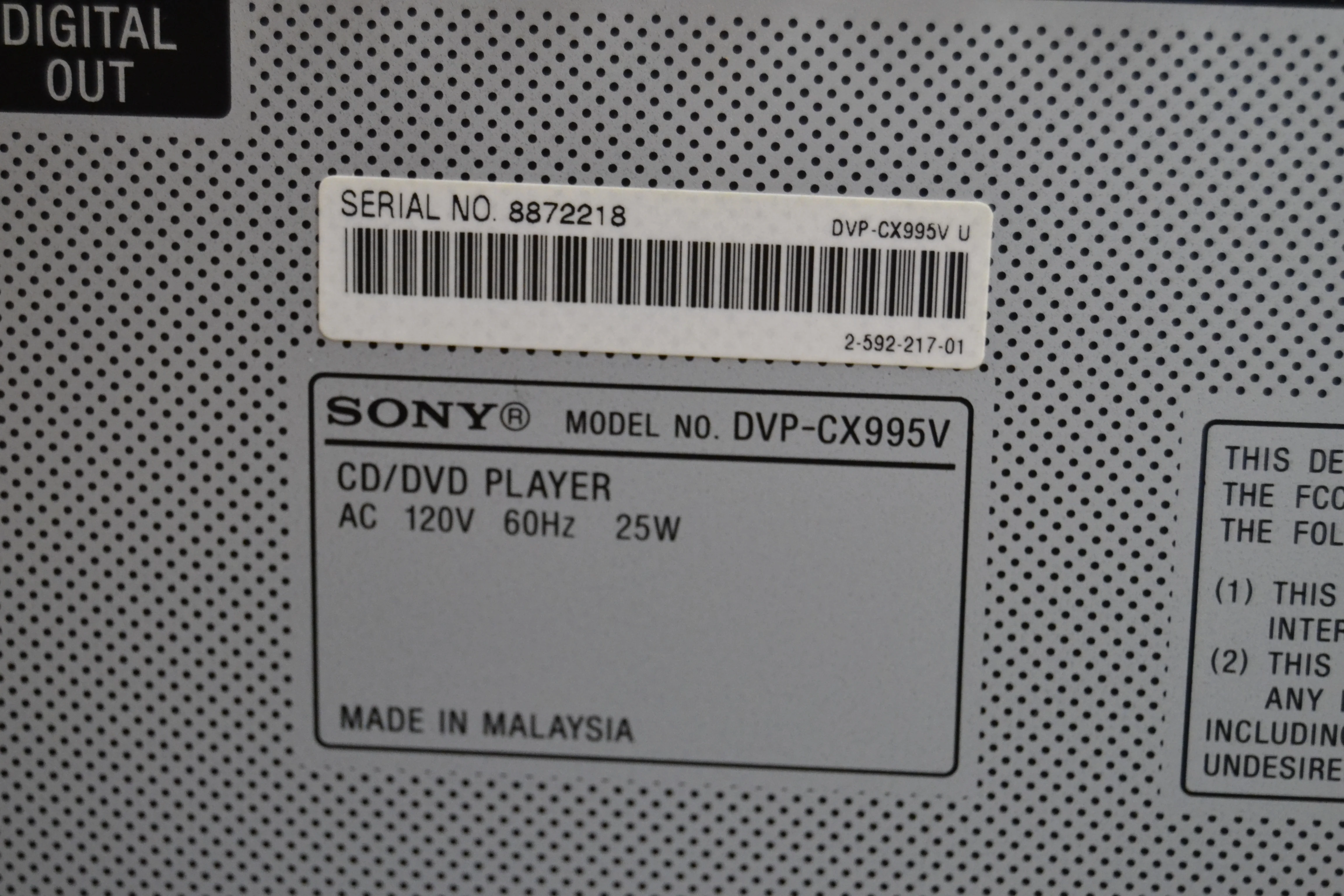 Sony DVP-CX995V DVD/CD/SACD Carousel 400 Discs * Remote - Image 15