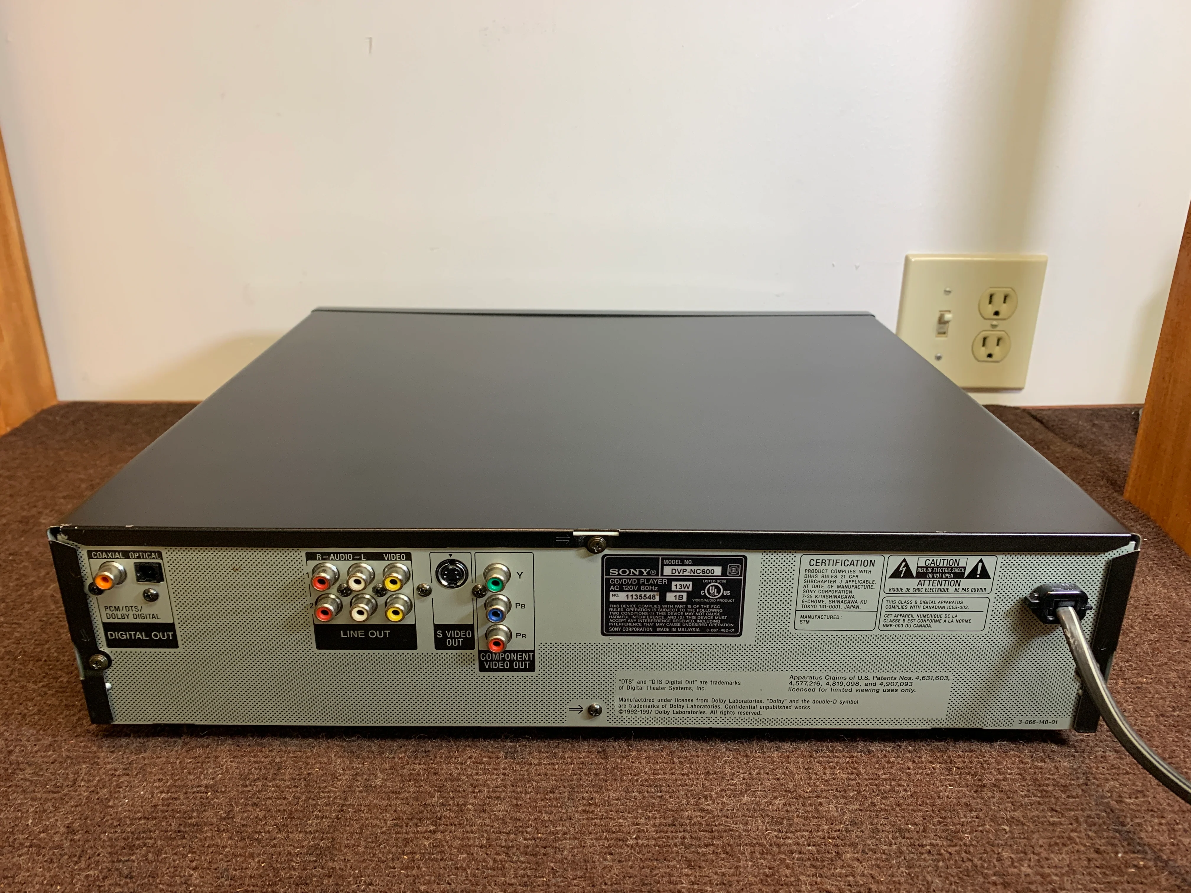 Sony DVP-NC600 CD/DVD Carousel * 5 Discs - Image 9
