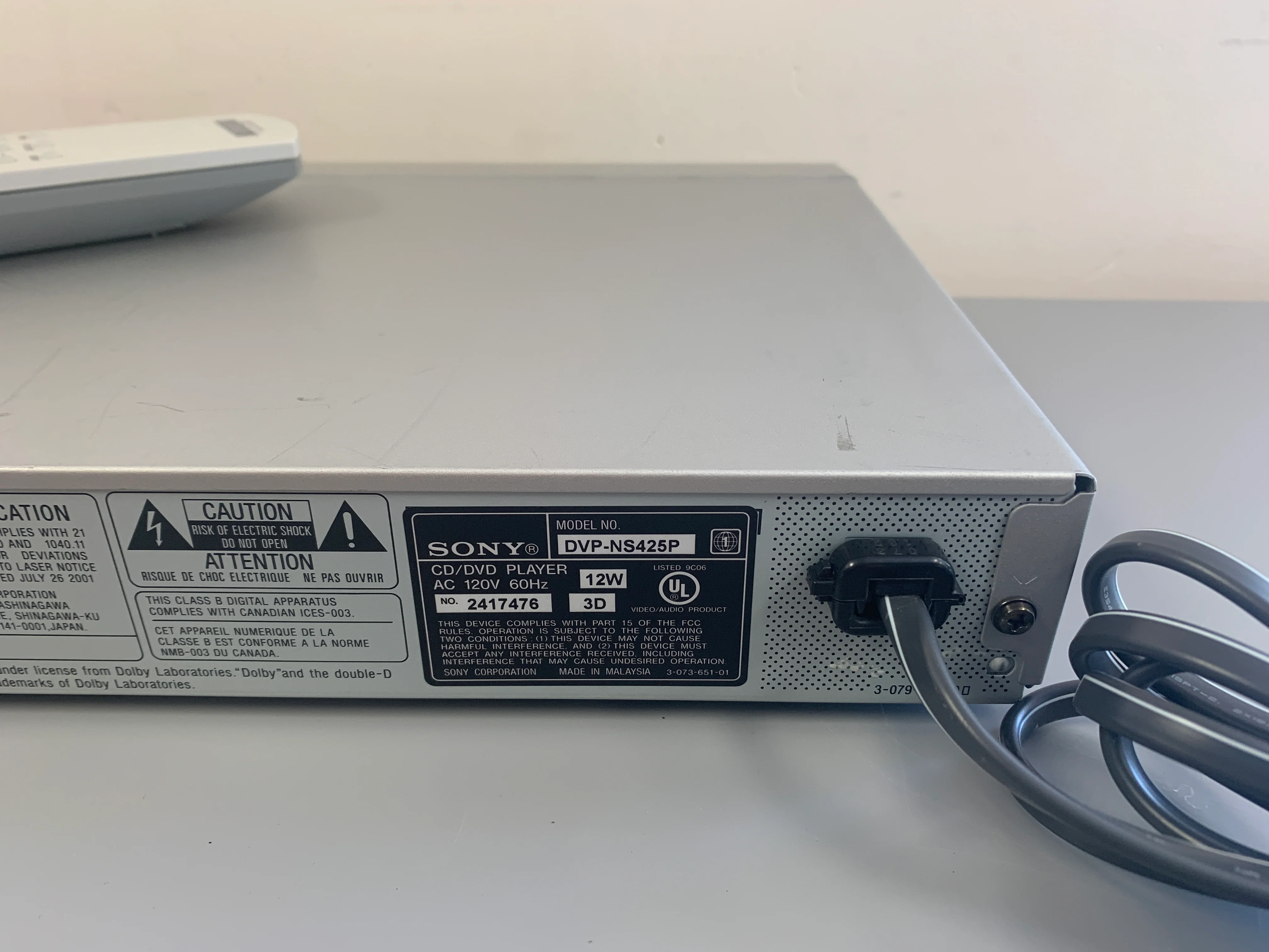 Sony DVP-NS425P CD/DVD Player * Remote - Image 11