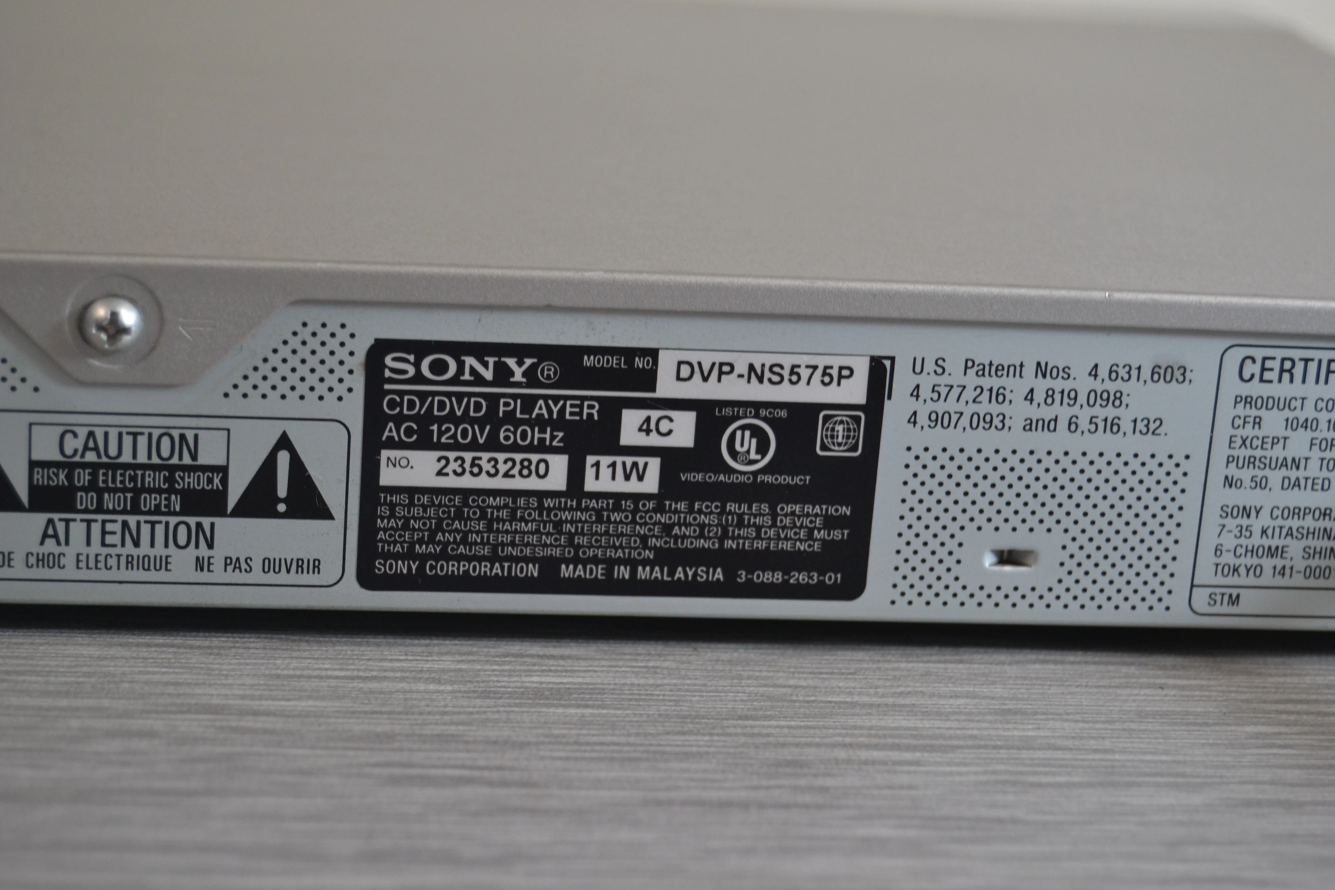 Sony DVP-NS575P Single CD/DVD Player - Image 3