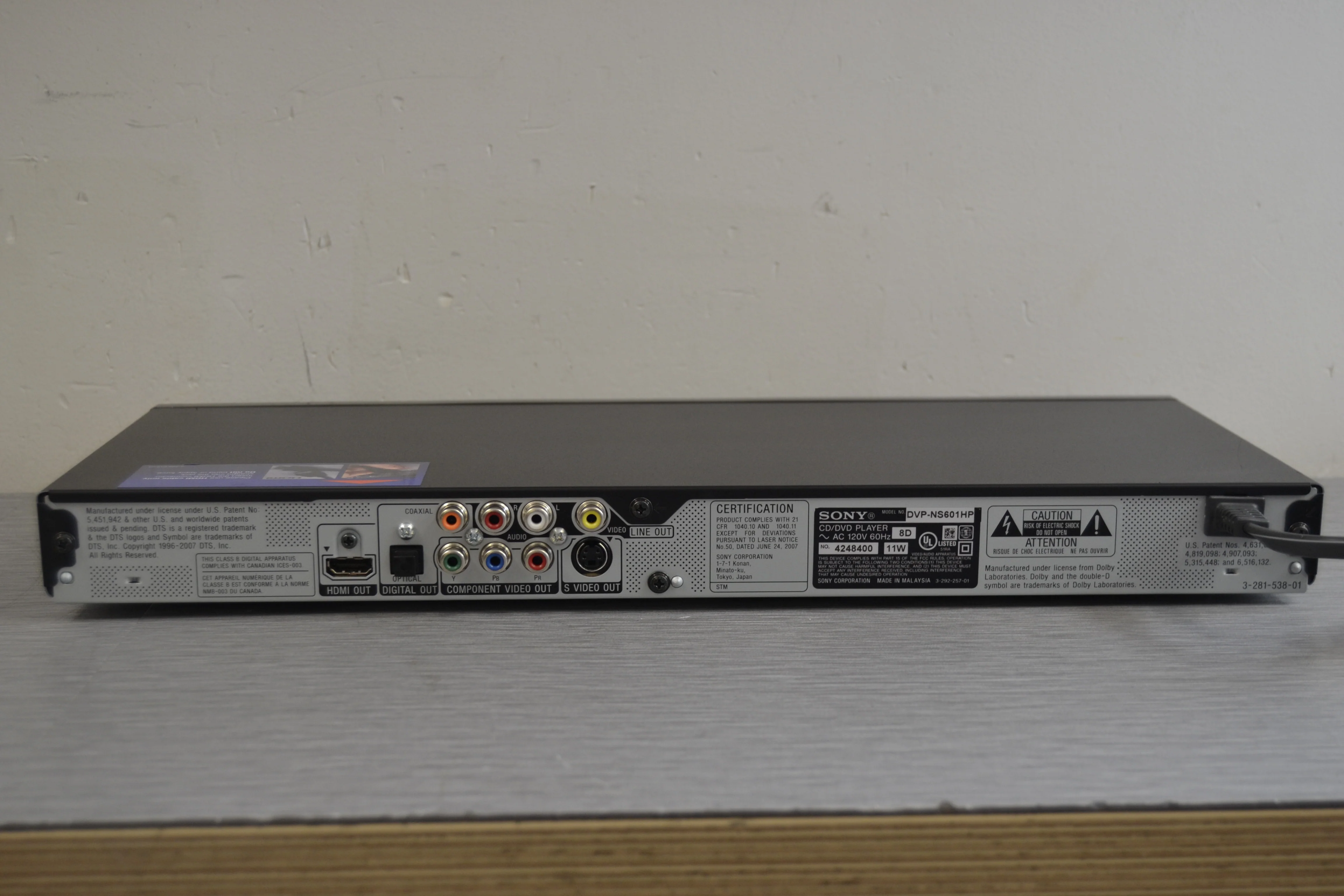 Sony DVP-NS601HP DVD Player * Remote Control - Image 12