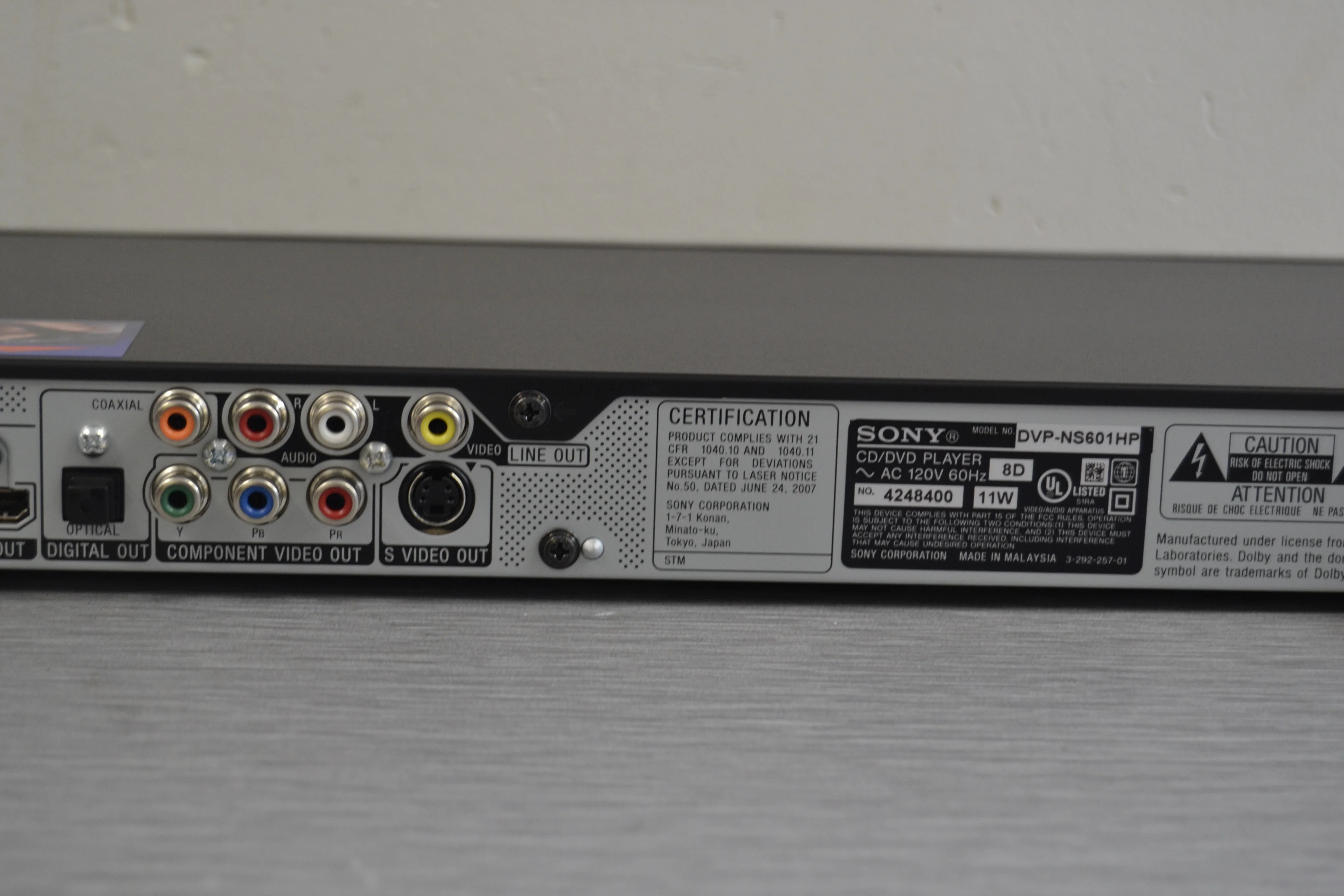 Sony DVP-NS601HP DVD Player * Remote Control - Image 14