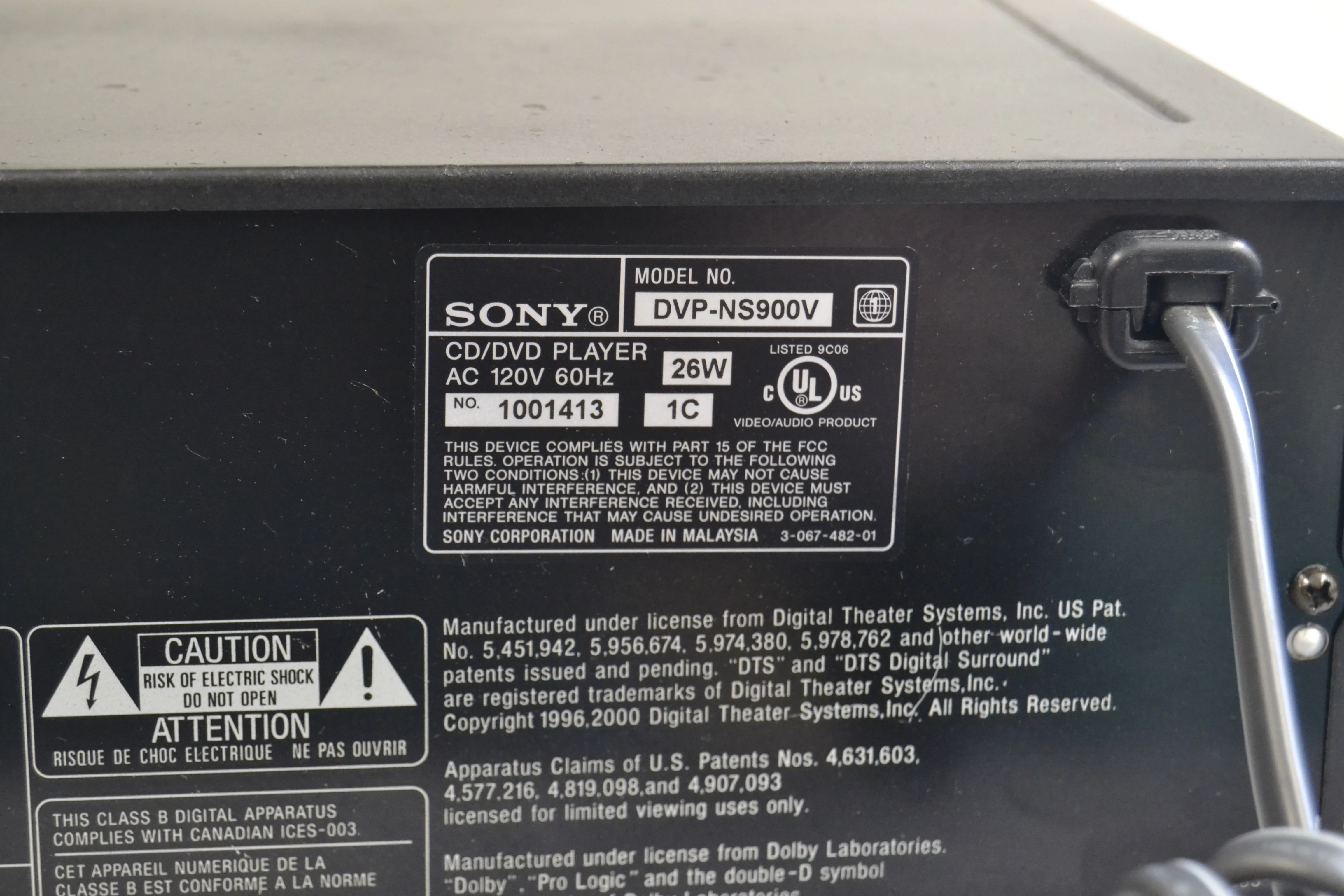Sony DVP-NS900V CD/SACD/DVD Player * Remote Control - Image 15