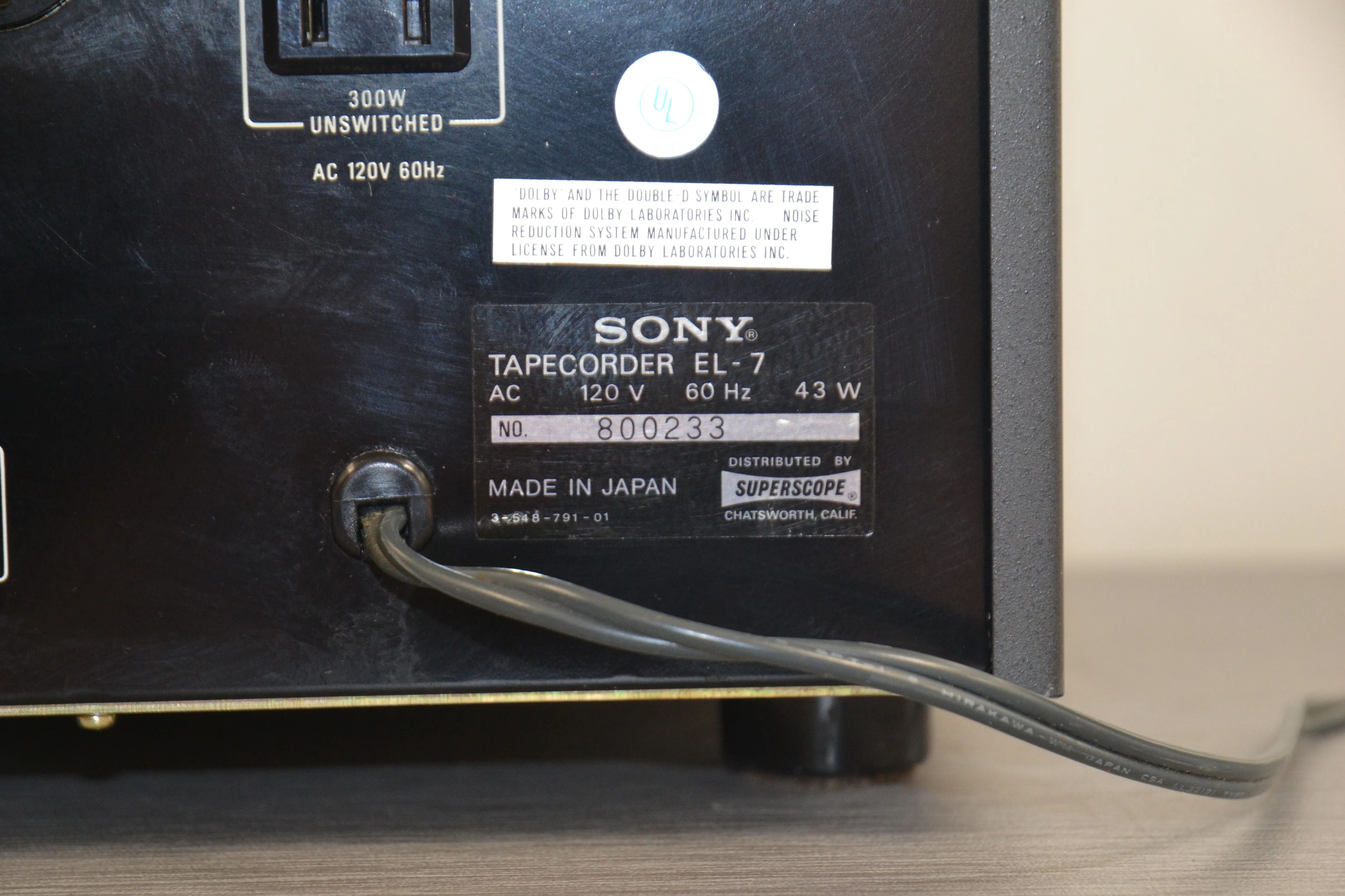 Sony EL-7 Single ELCASET Deck with Original Box - Image 25