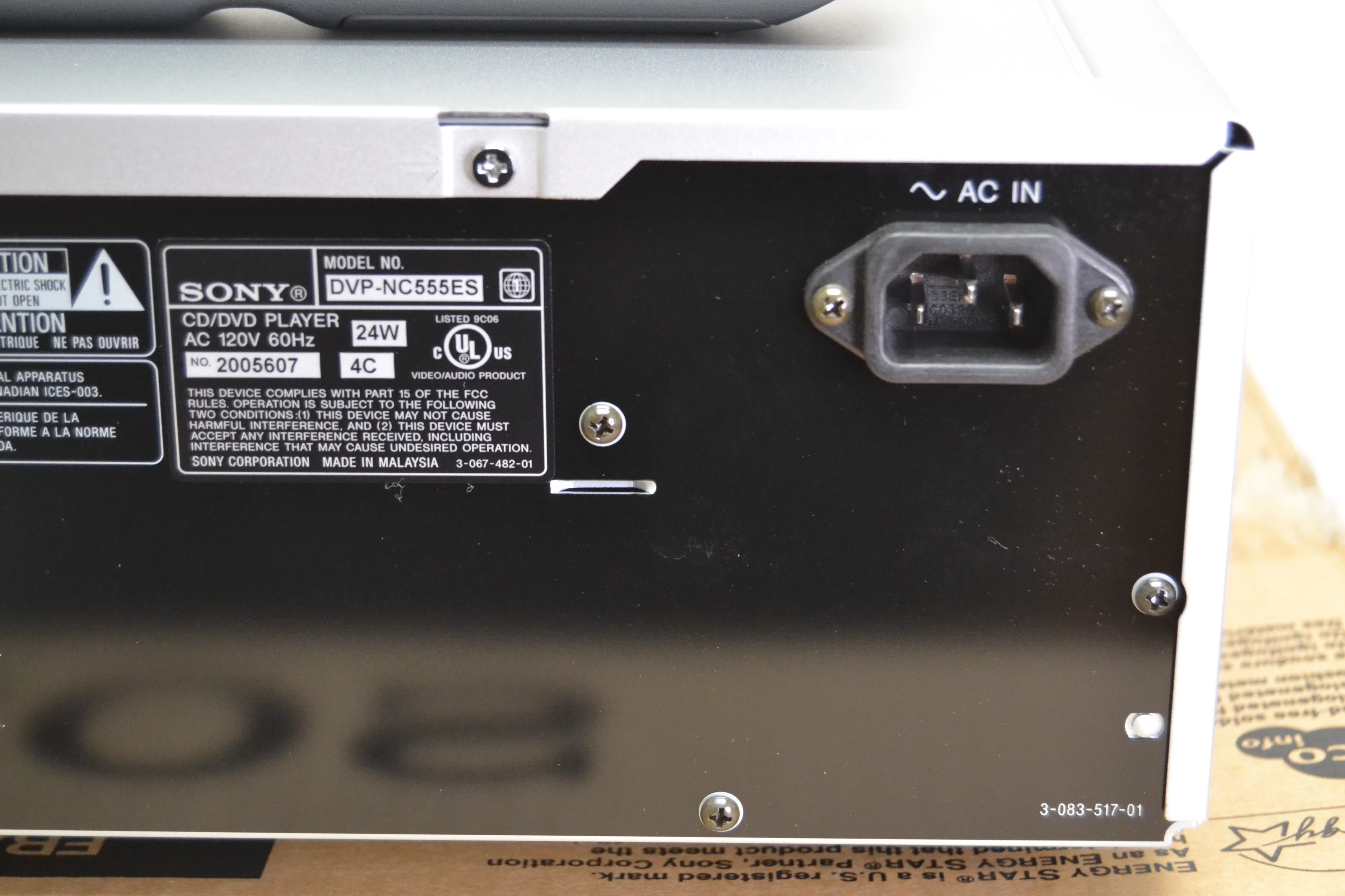 Sony ES DVP-NC555ES 5-disc carousel DVD/CD/SACD changer * Remote * Box * Manual - Image 20