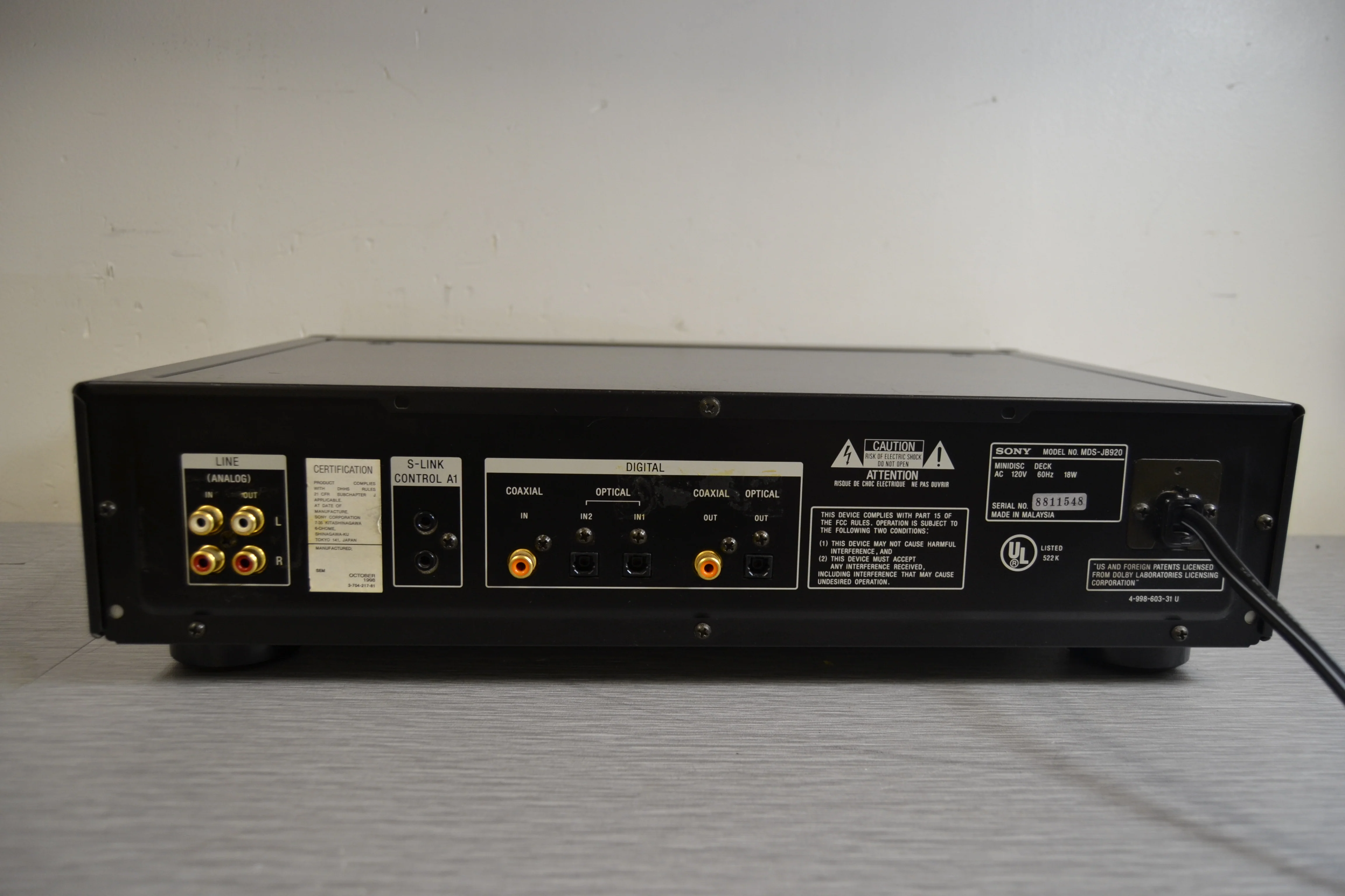 Sony MDS-JB920 Minidisc Recorder - Image 8